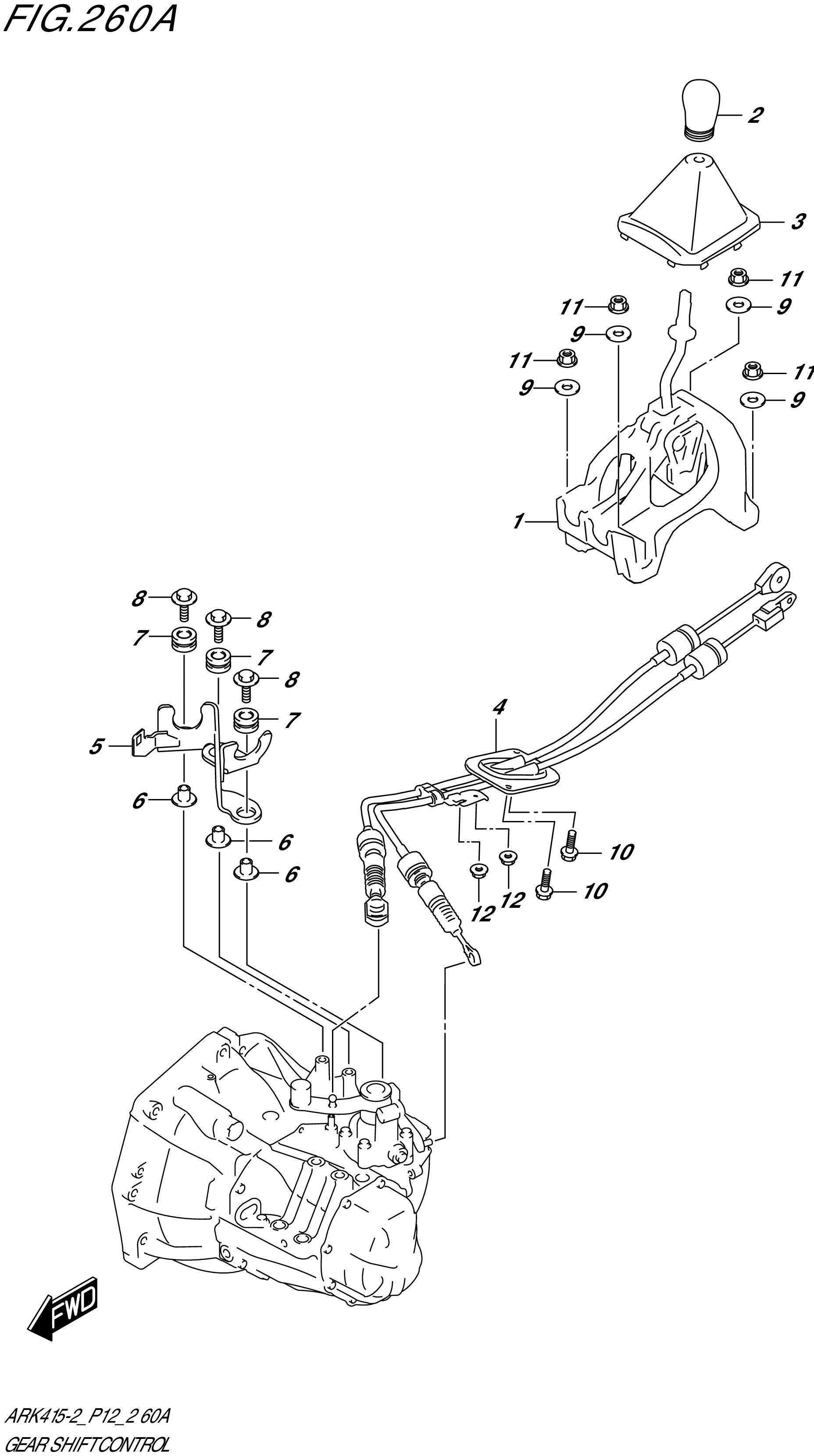 FIG.260A-GEAR SHIFT CONTROL (5MT)