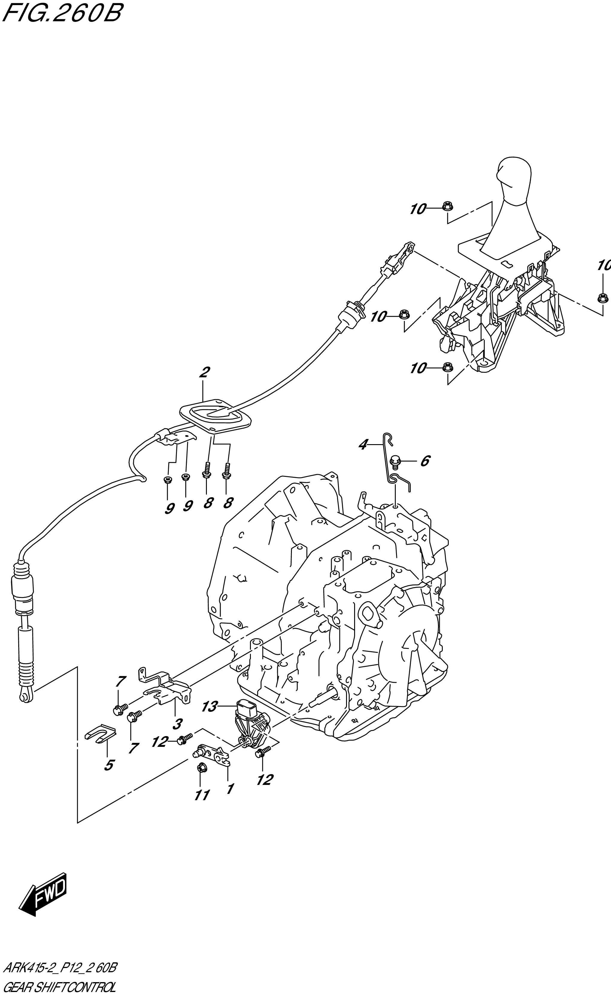 FIG.260B-GEAR SHIFT CONTROL (4AT)