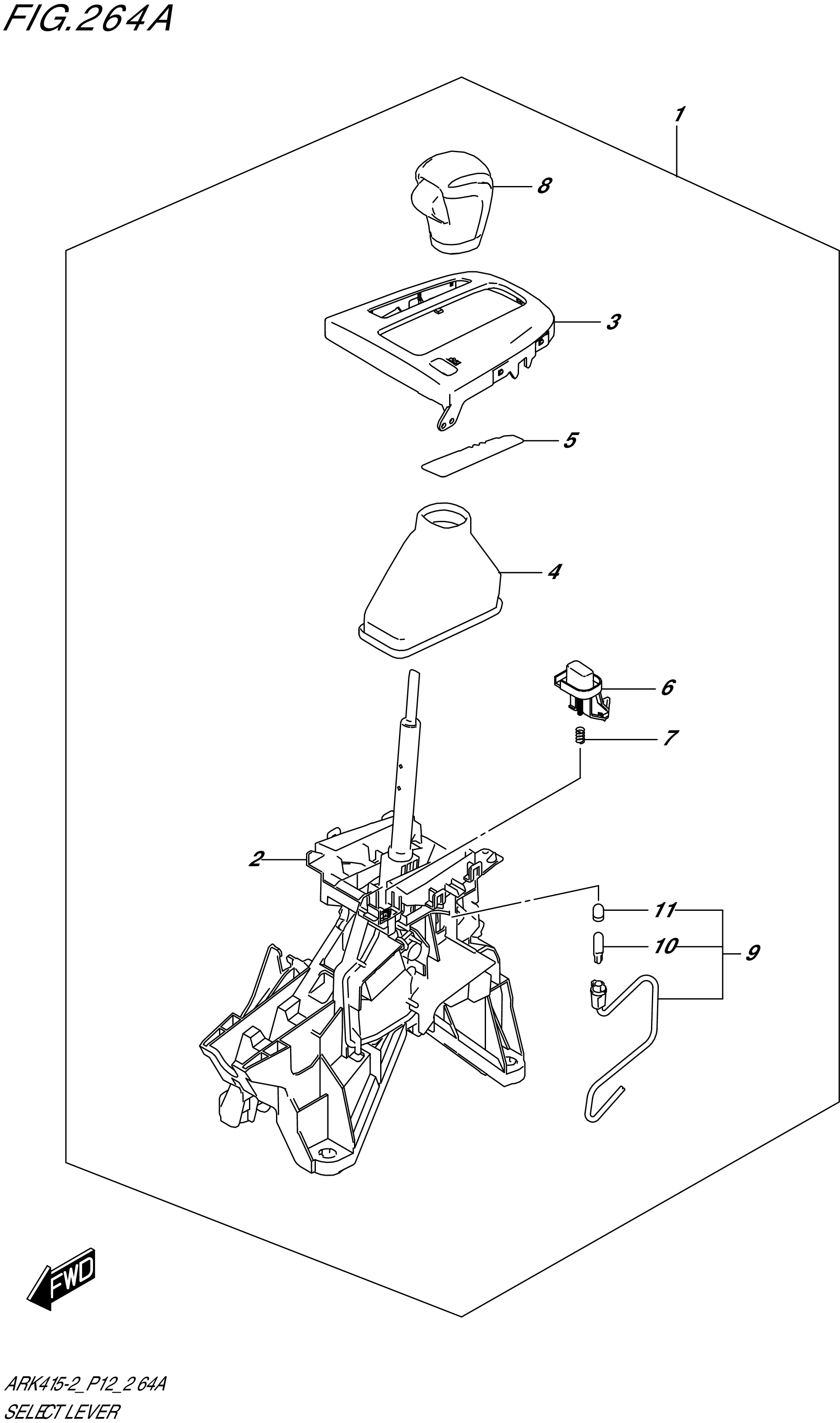 FIG.264A-SELECT LEVER (4AT)