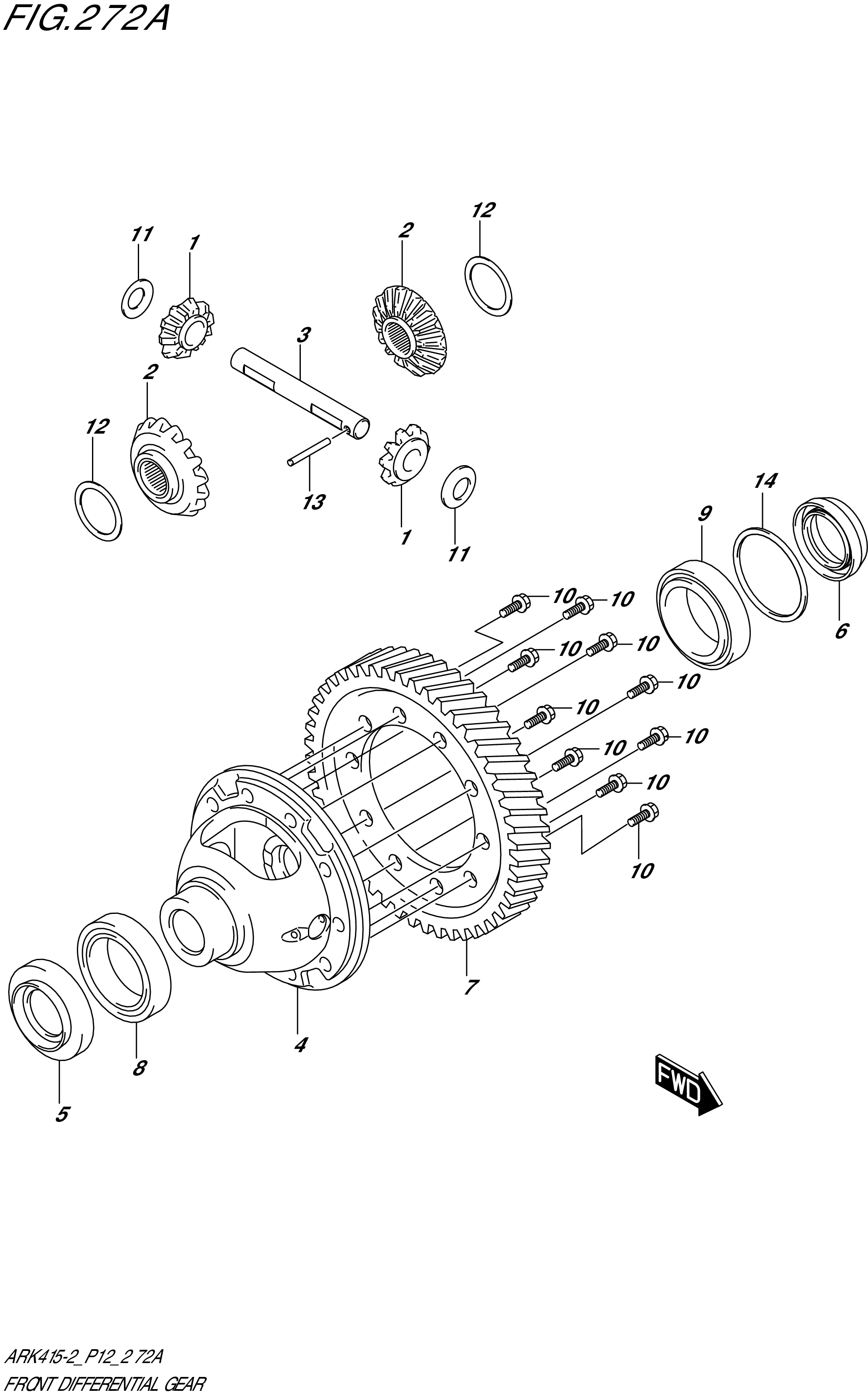 FIG.272A-FRONT DIFFERENTIAL GEAR (5MT)