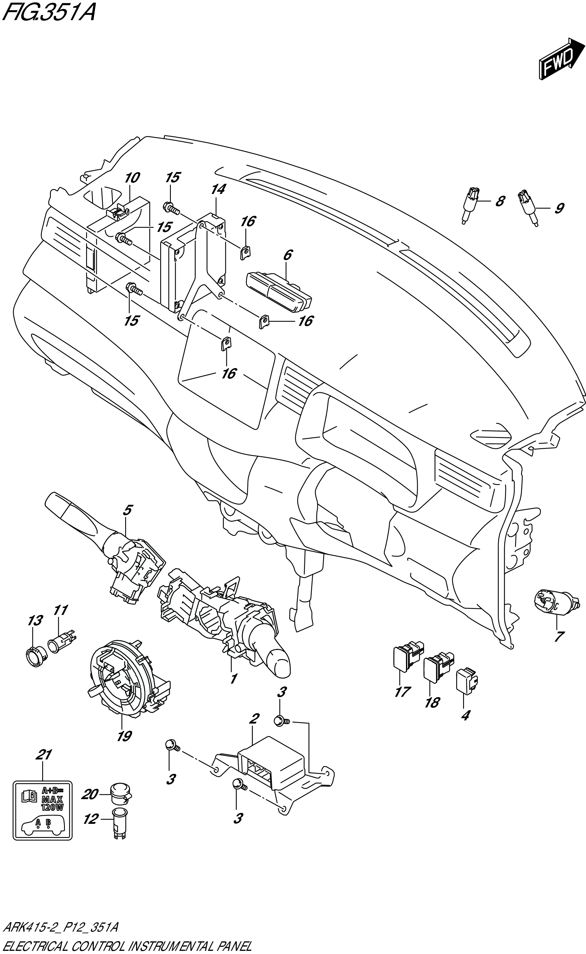 FIG.351A-ELECTRICAL CONTROL INSTRUMENTAL PANEL