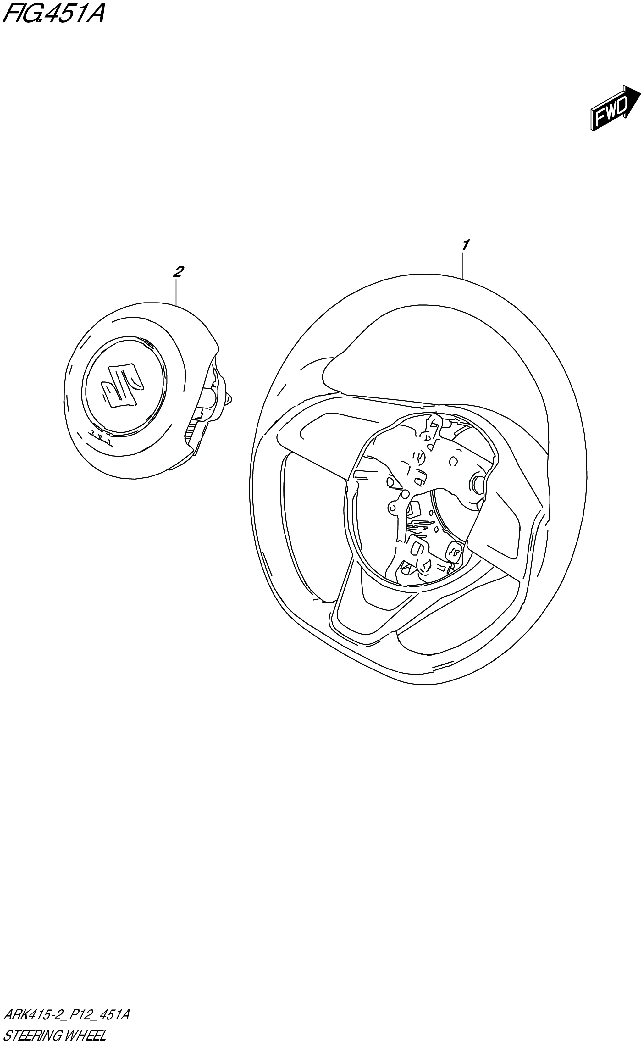 FIG.451A-STEERING WHEEL (GA)
