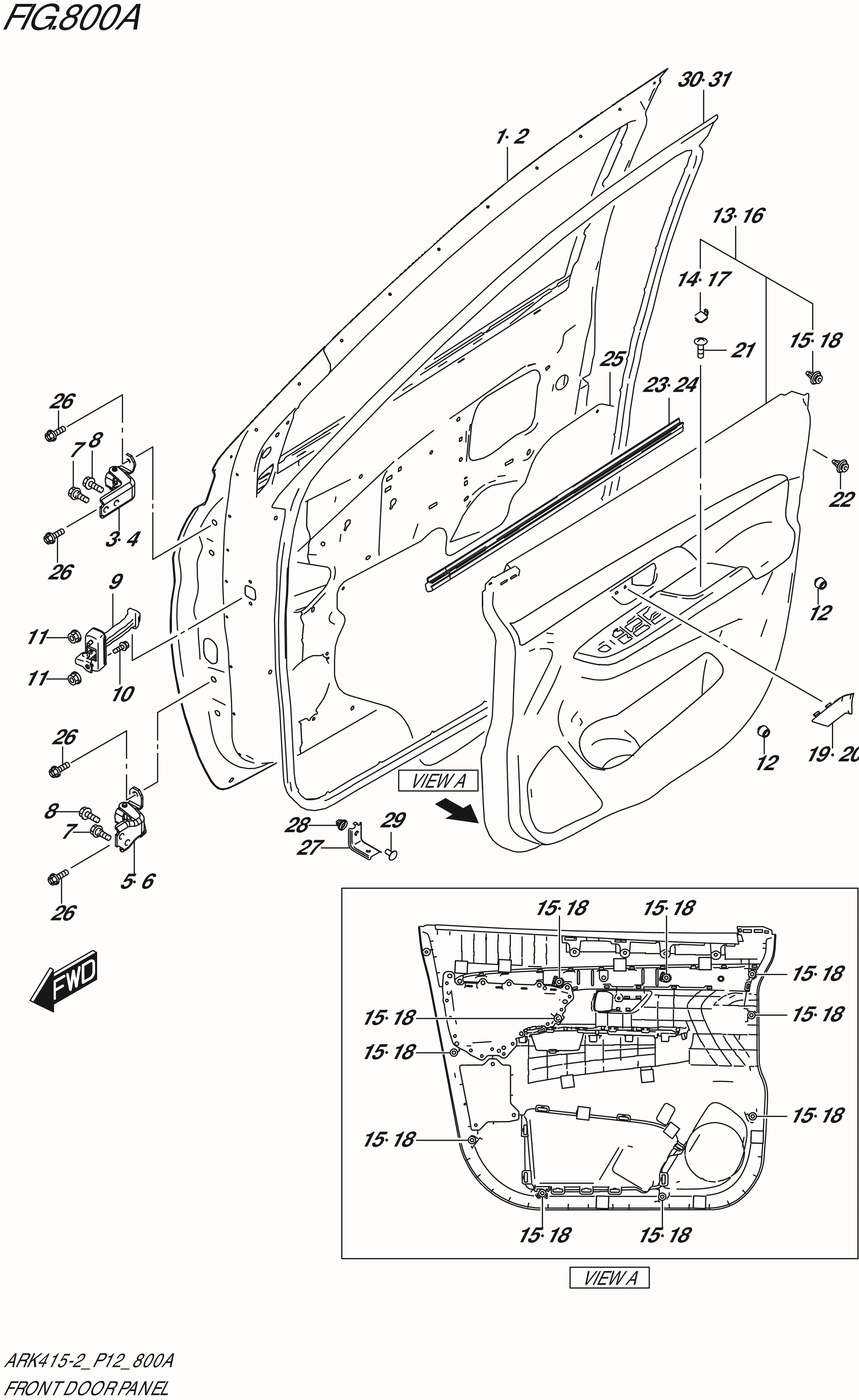 FIG. 800A - Front Door Panel