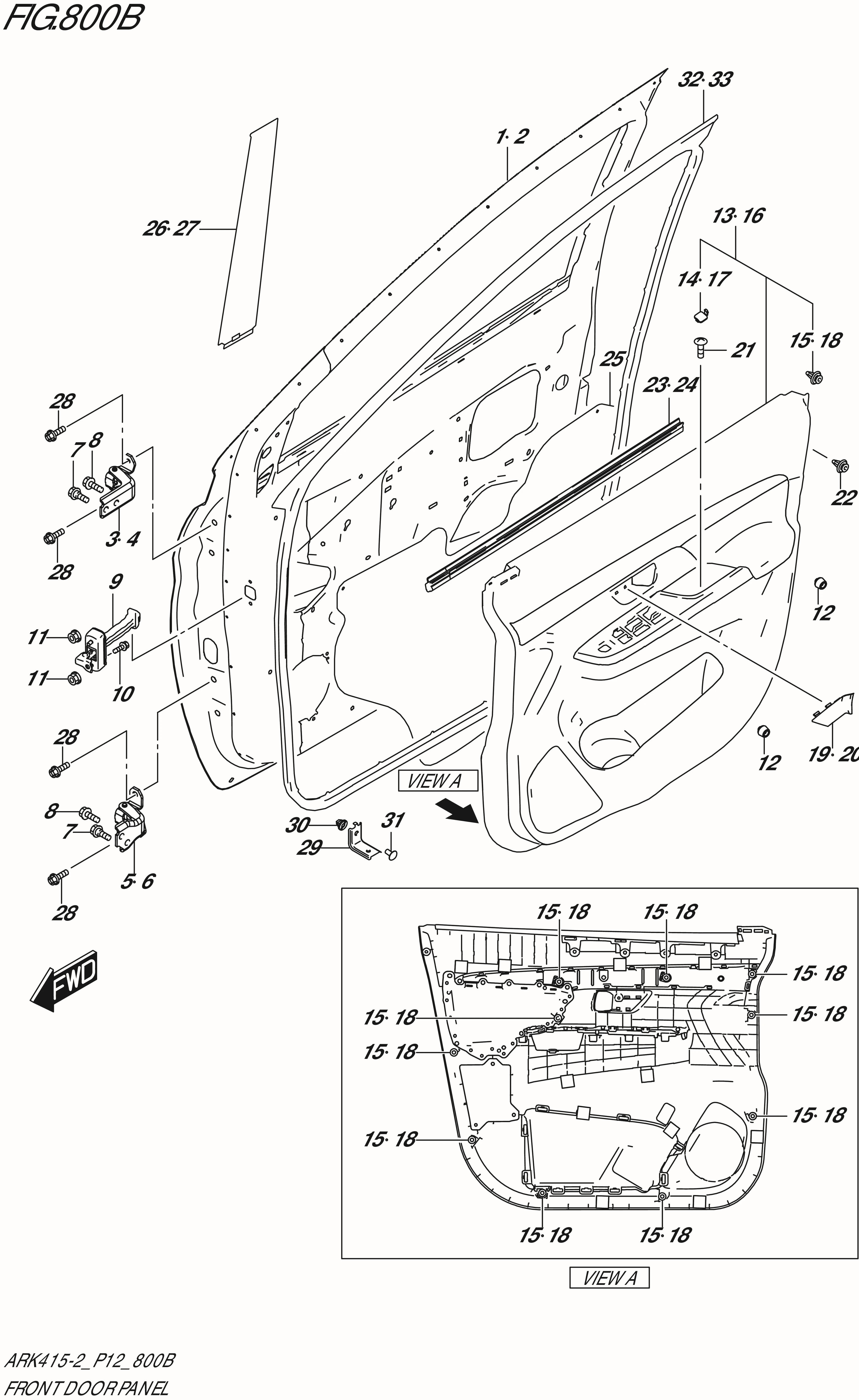 FIG. 800B - REAR DOOR
