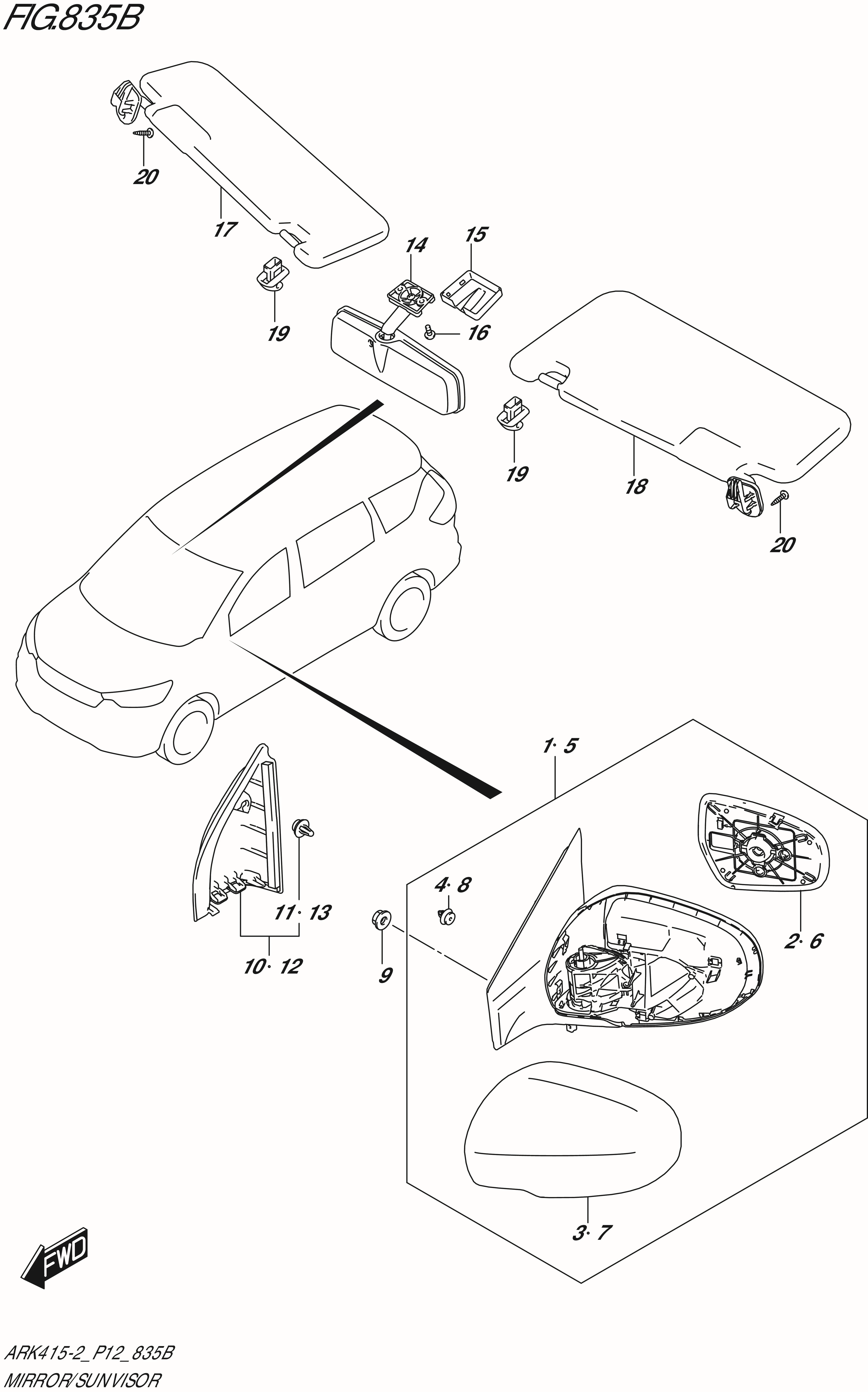 FIG. 835B - MIRROR/SUNVIVOR (GL)