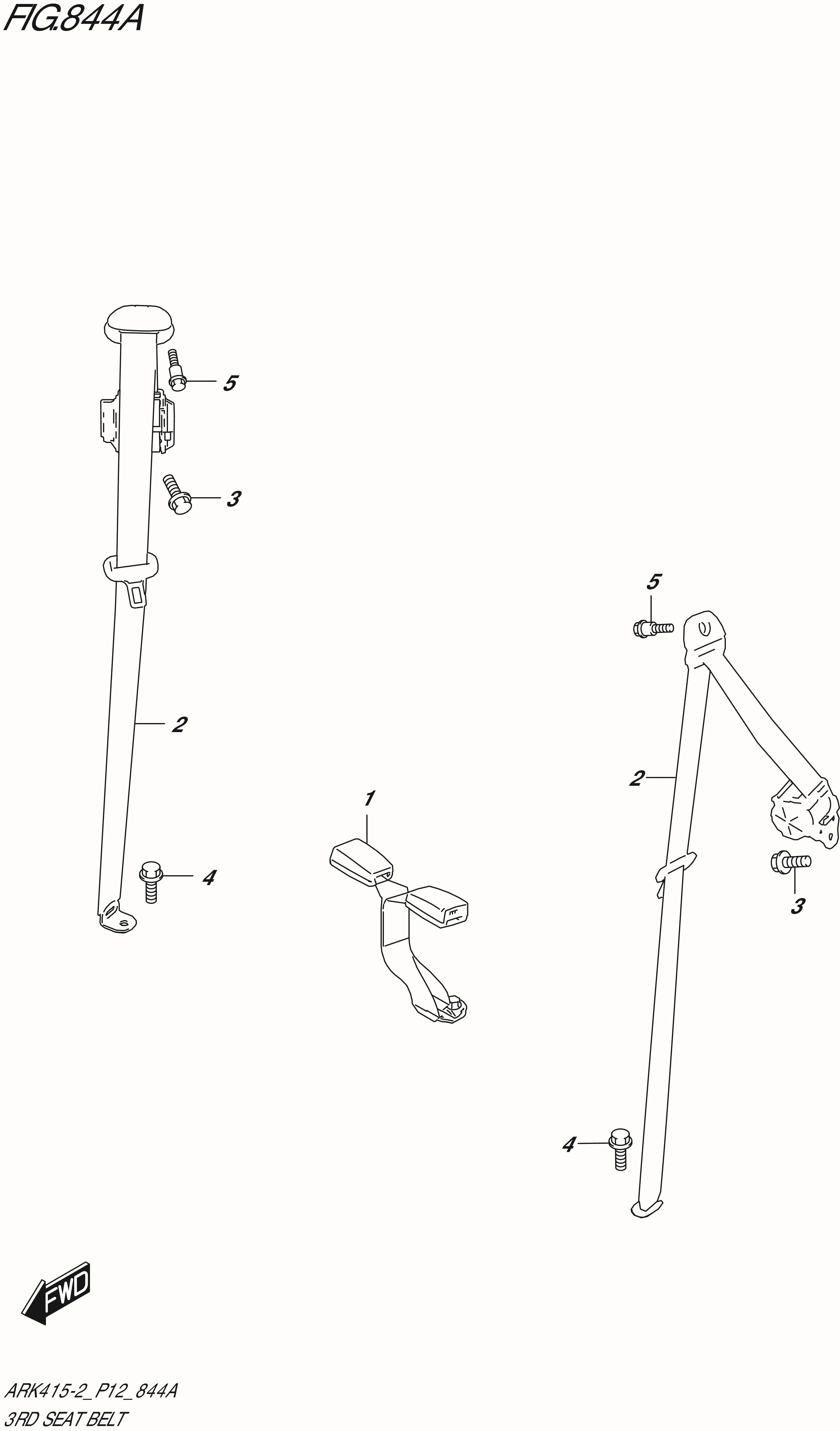 FIG. 844A - 3RD SEAT BELT
