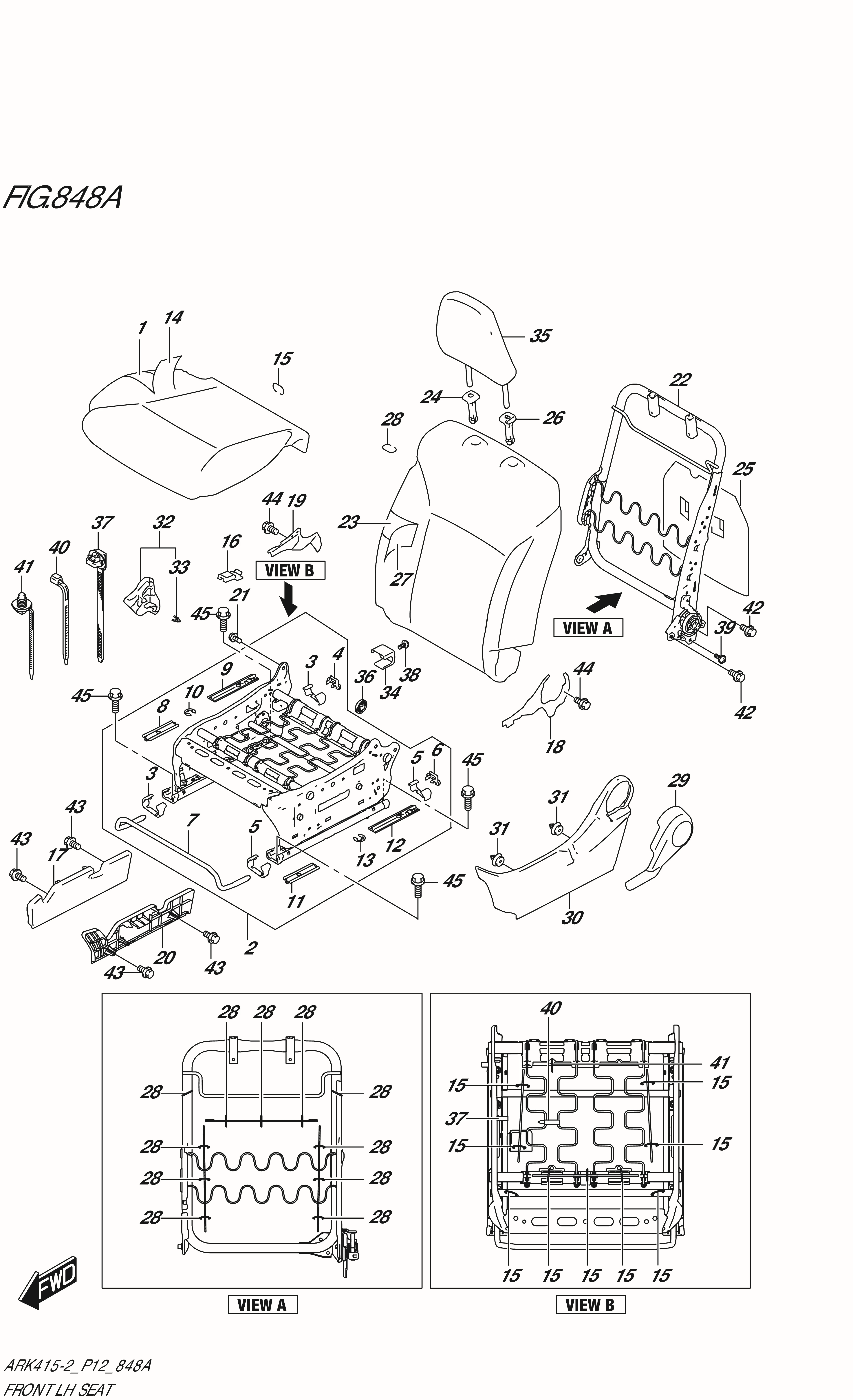 FIG. 848A - FRONT LH SEAT (GA)