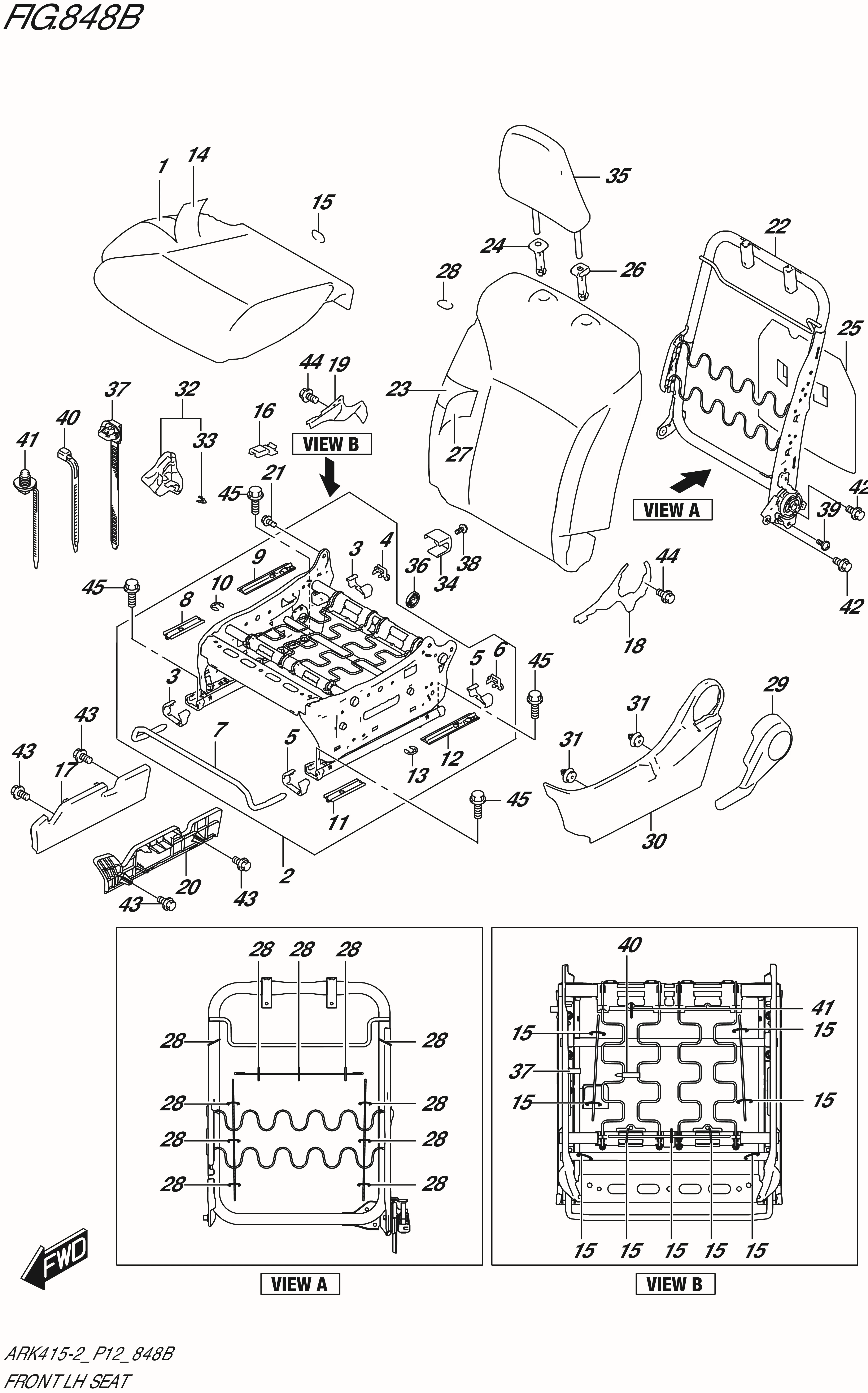 FIG. 848B - FRONT LH SEAT (GL,GX)