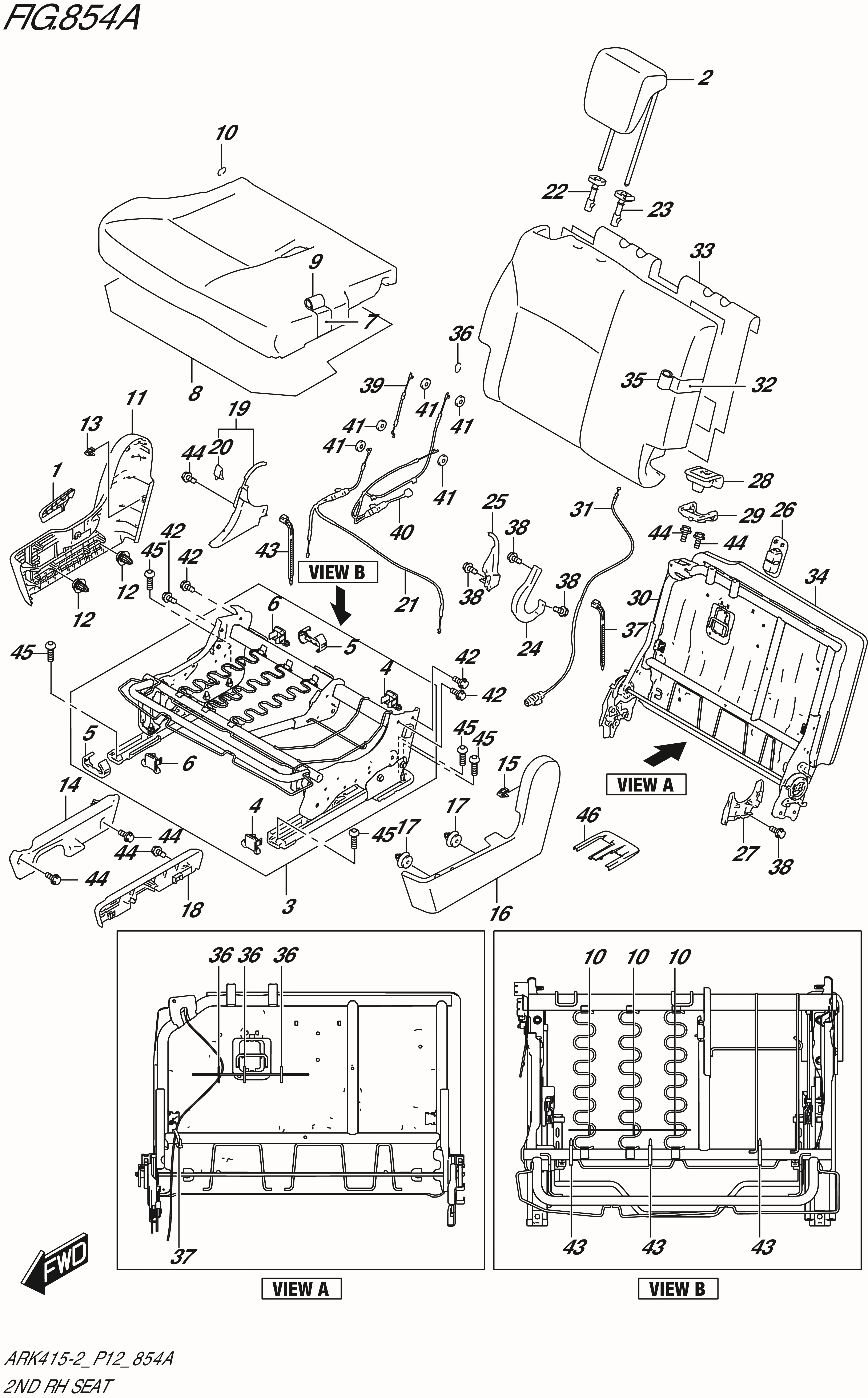 FIG. 854A - 2ND RH SEAT