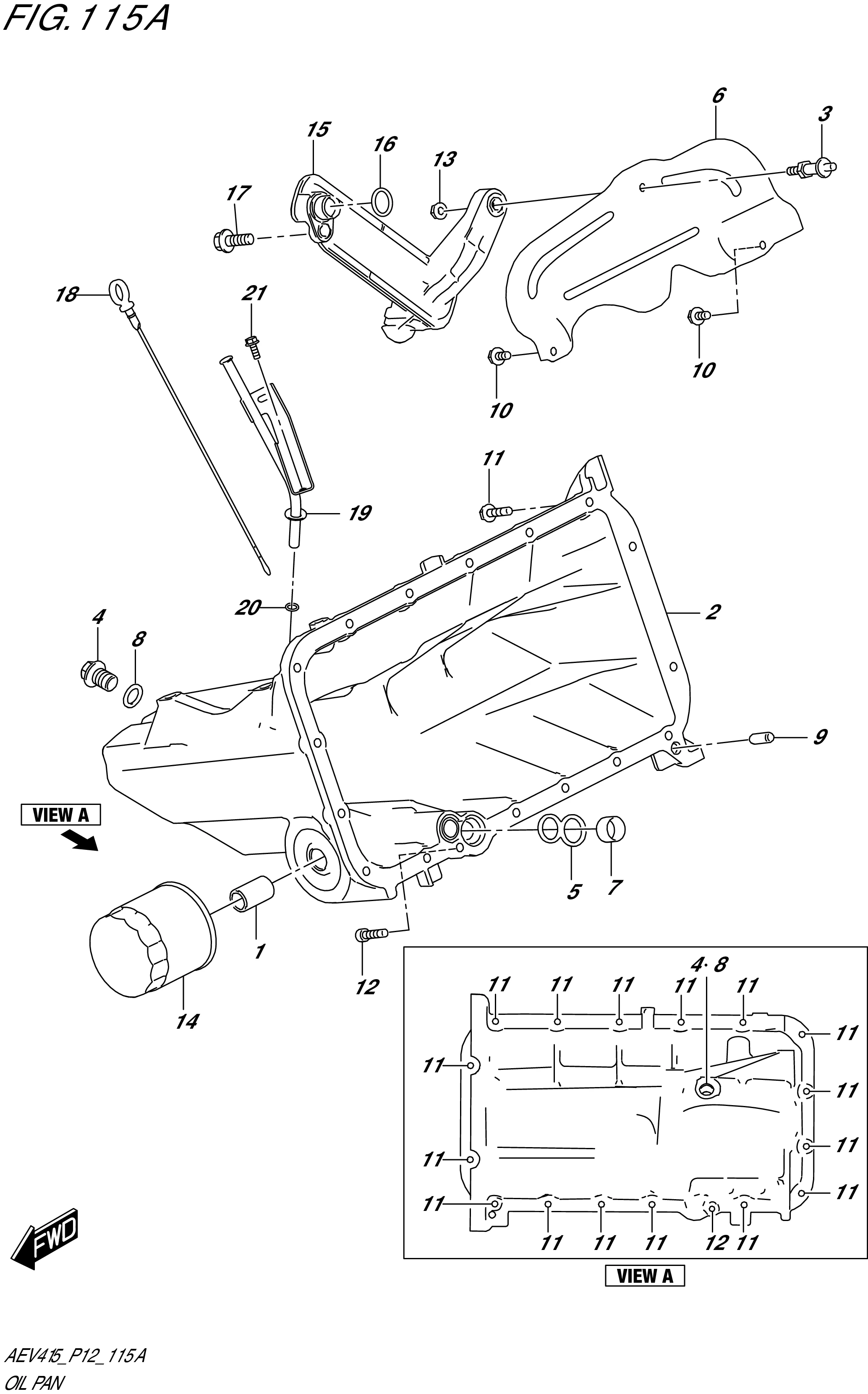 FIG. 115A OIL PAN