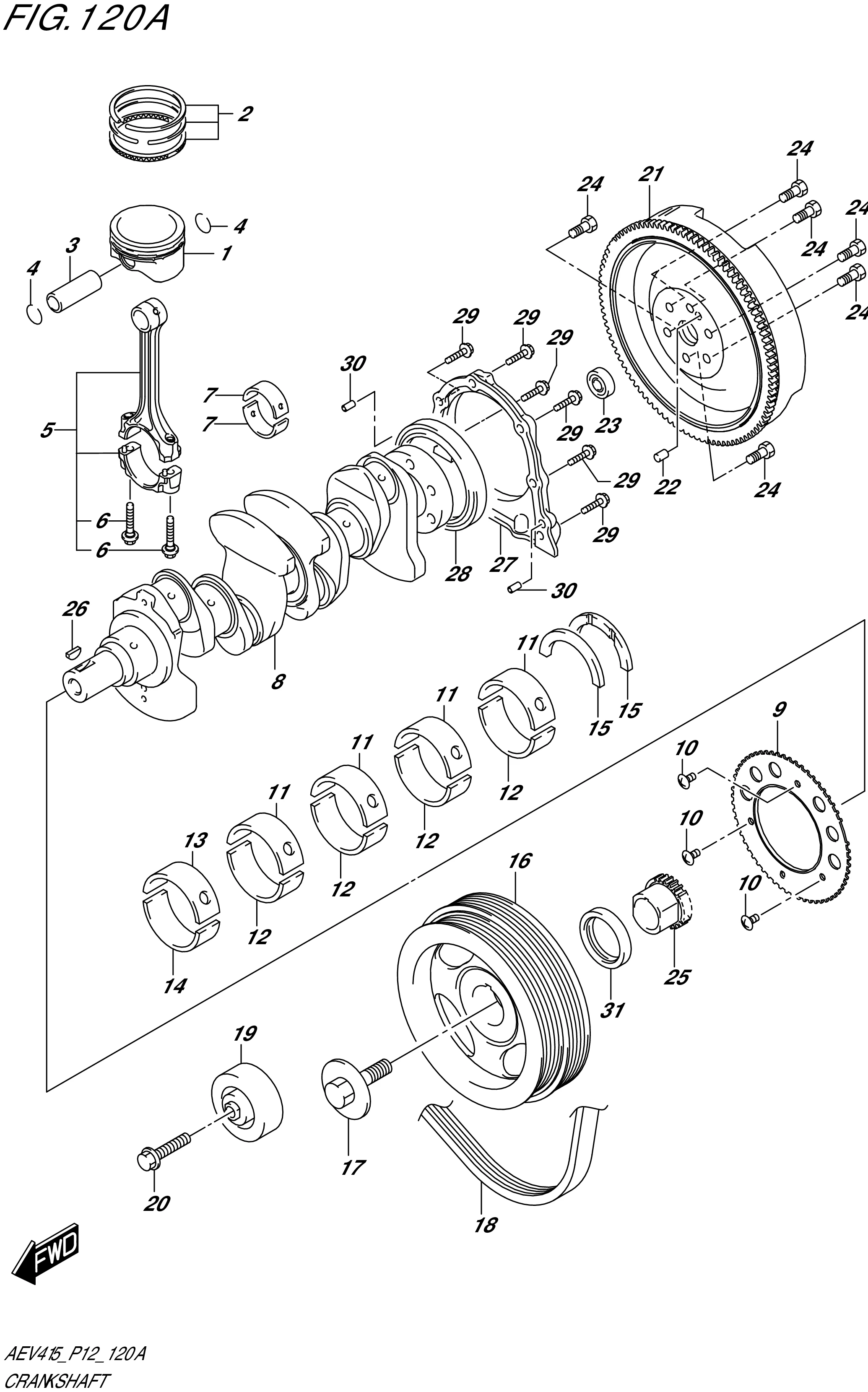 FIG. 120A CRANKSHAFT