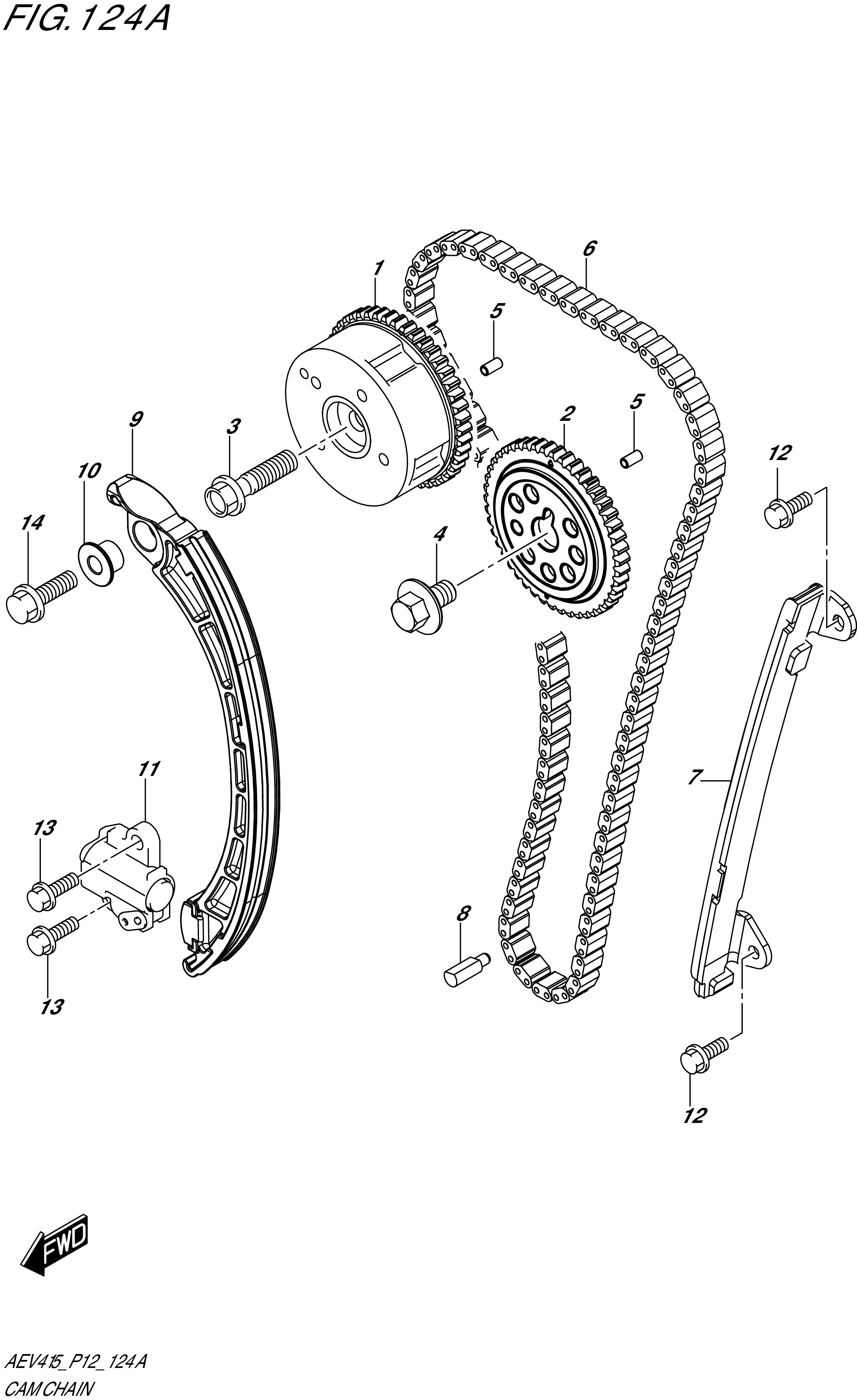 FIG. 124A CAM CHAIN