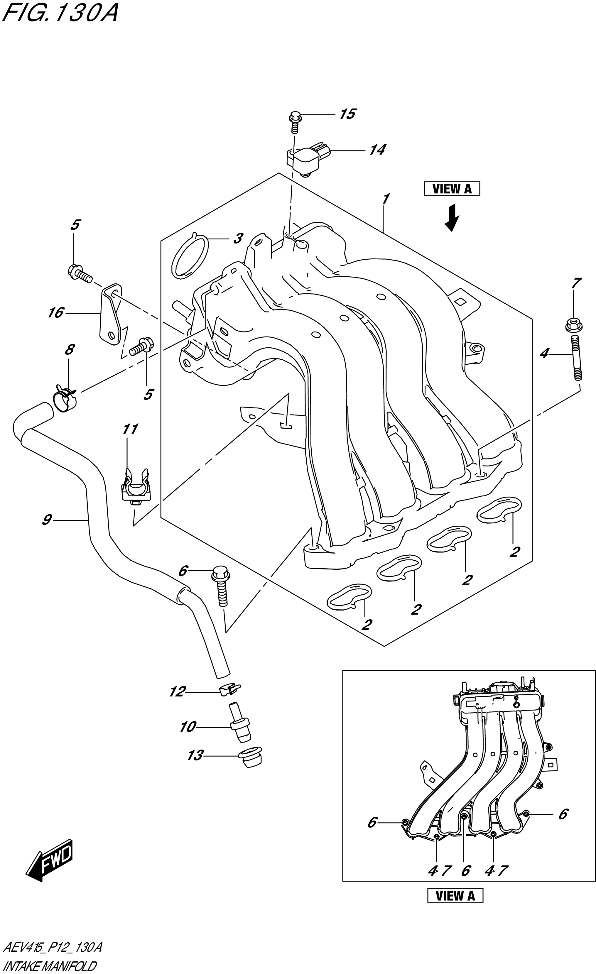 FIG. 130A INTAKE MANIFOLD