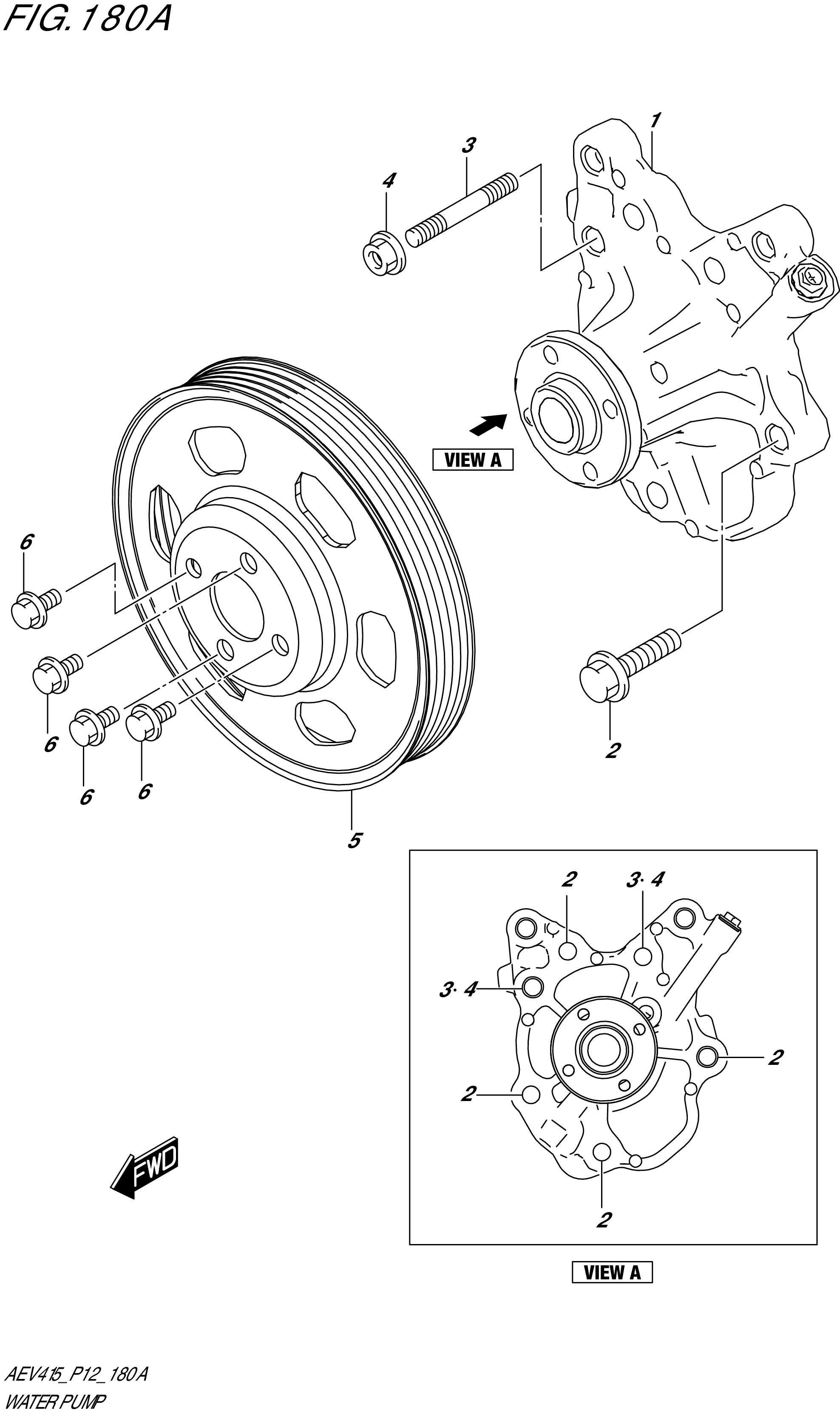 FIG. 180A WATER PUMP