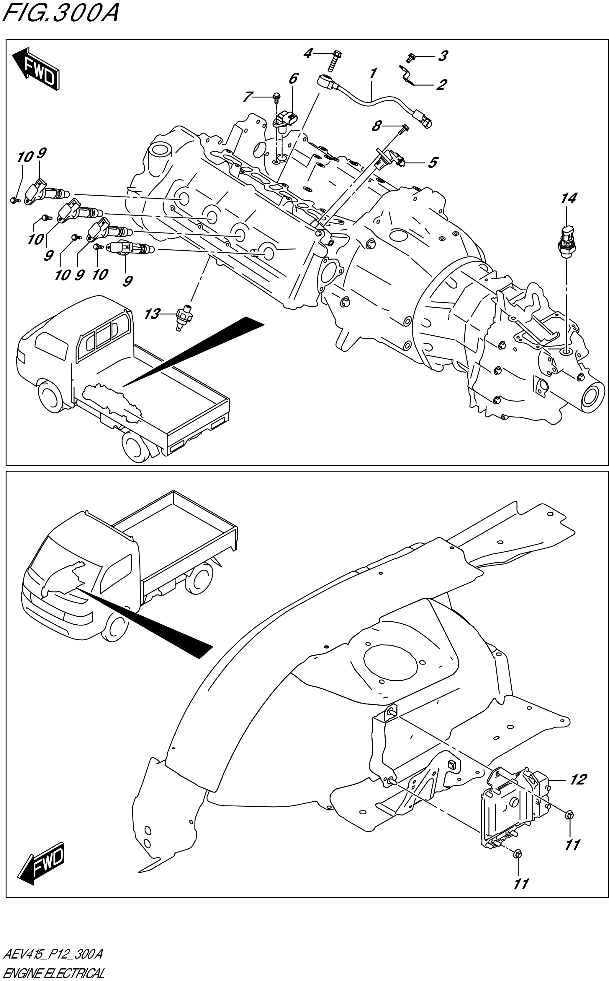 FIG. 300A- ENGINE ELECTRICAL