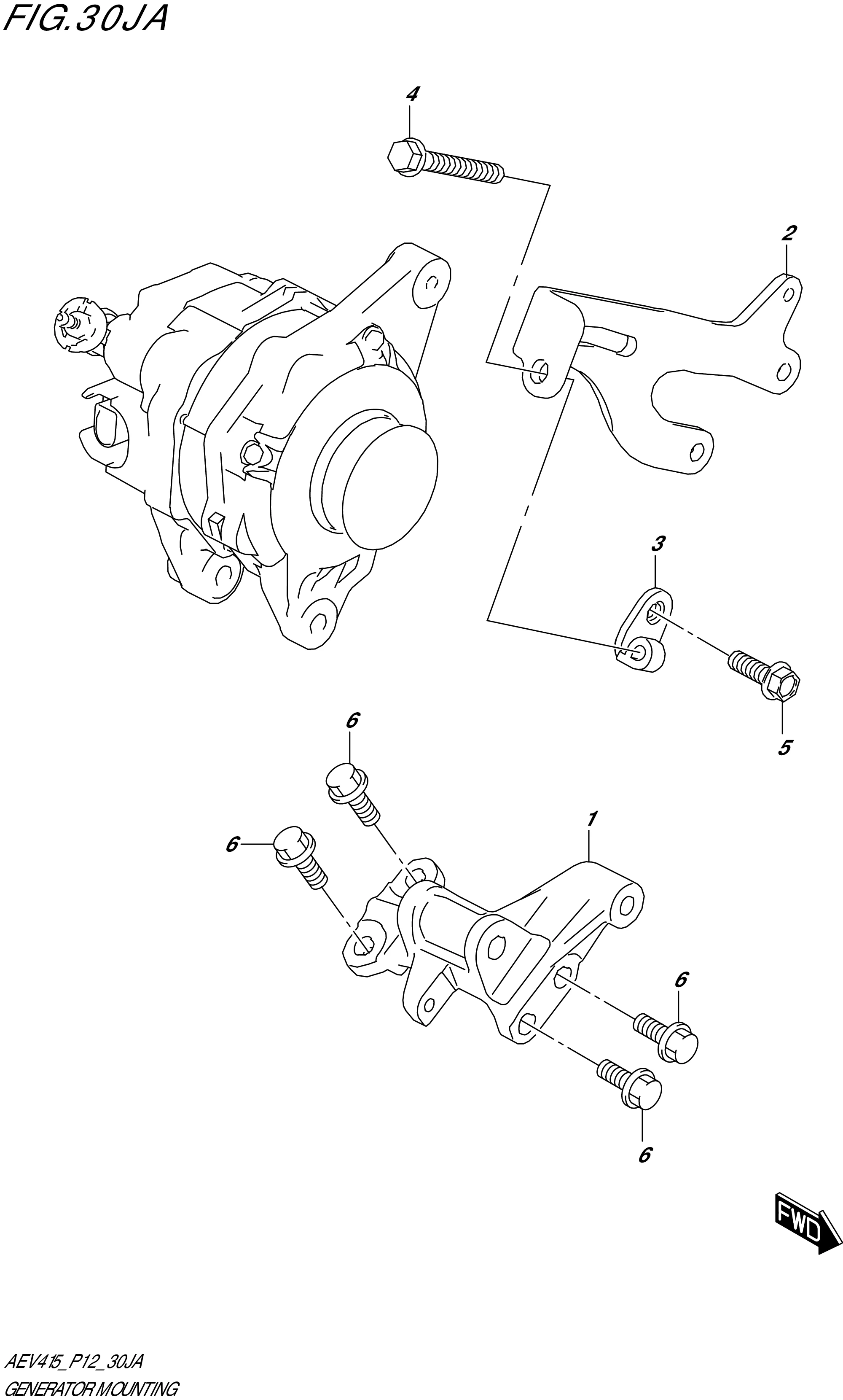 FIG. 30JA GENERATOR BRACKET