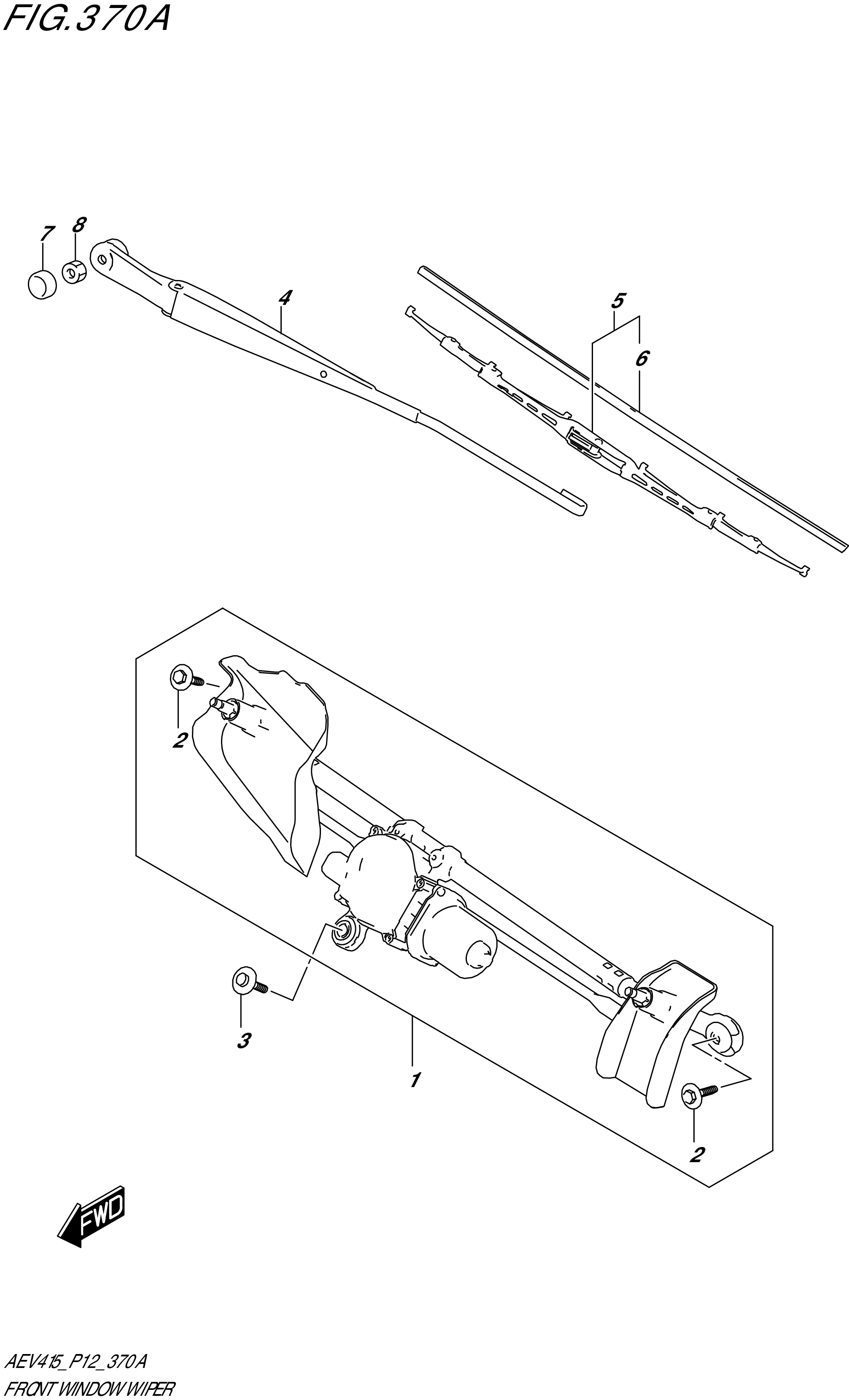 FIG. 370A- FRONT WINDOW WIPER