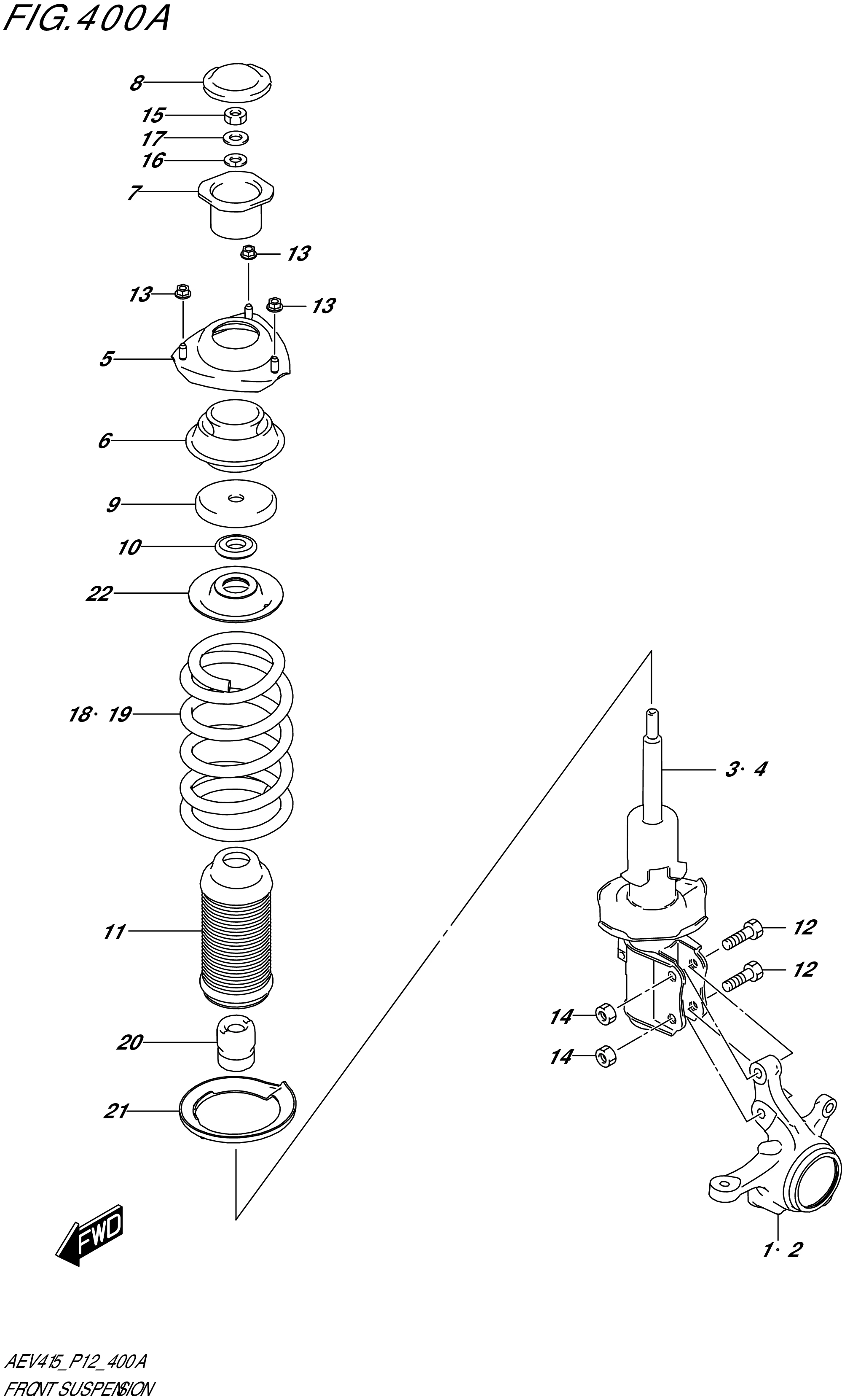 FIG. 400A- FRONT SUSPENSION
