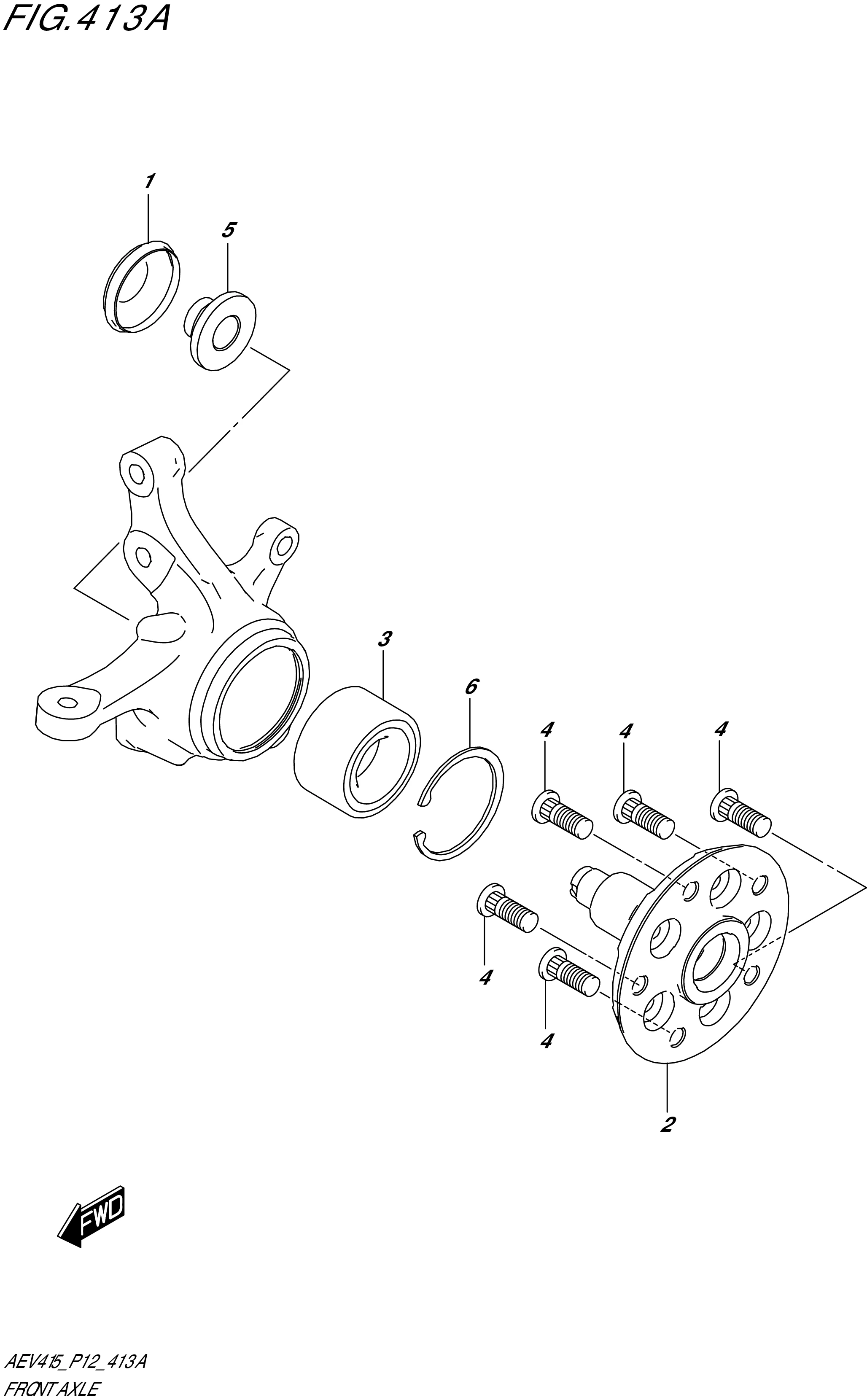 FIG. 413A - FRONT AXLE
