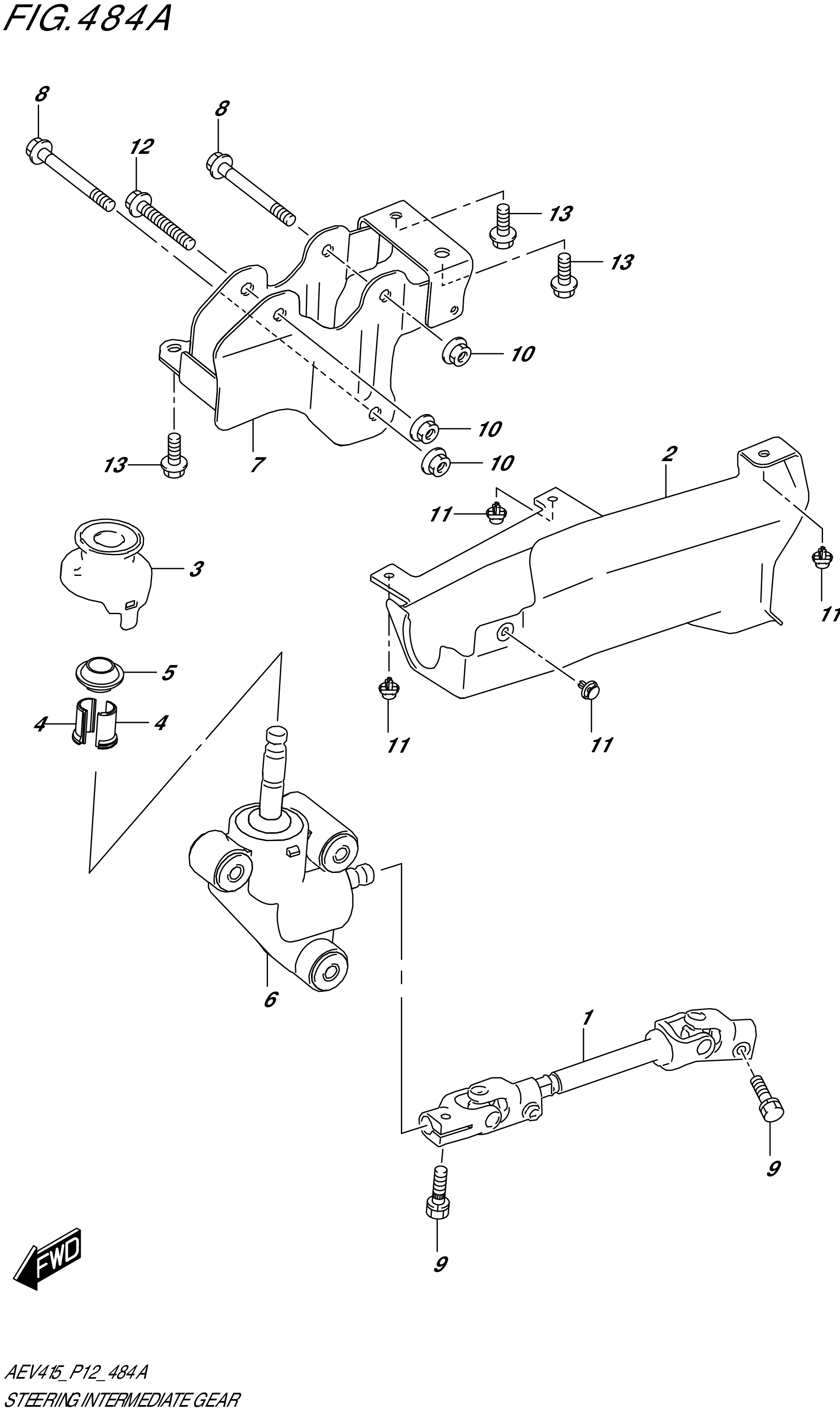 FIG. 484A - STEERING INTERMEDIATE GEAR