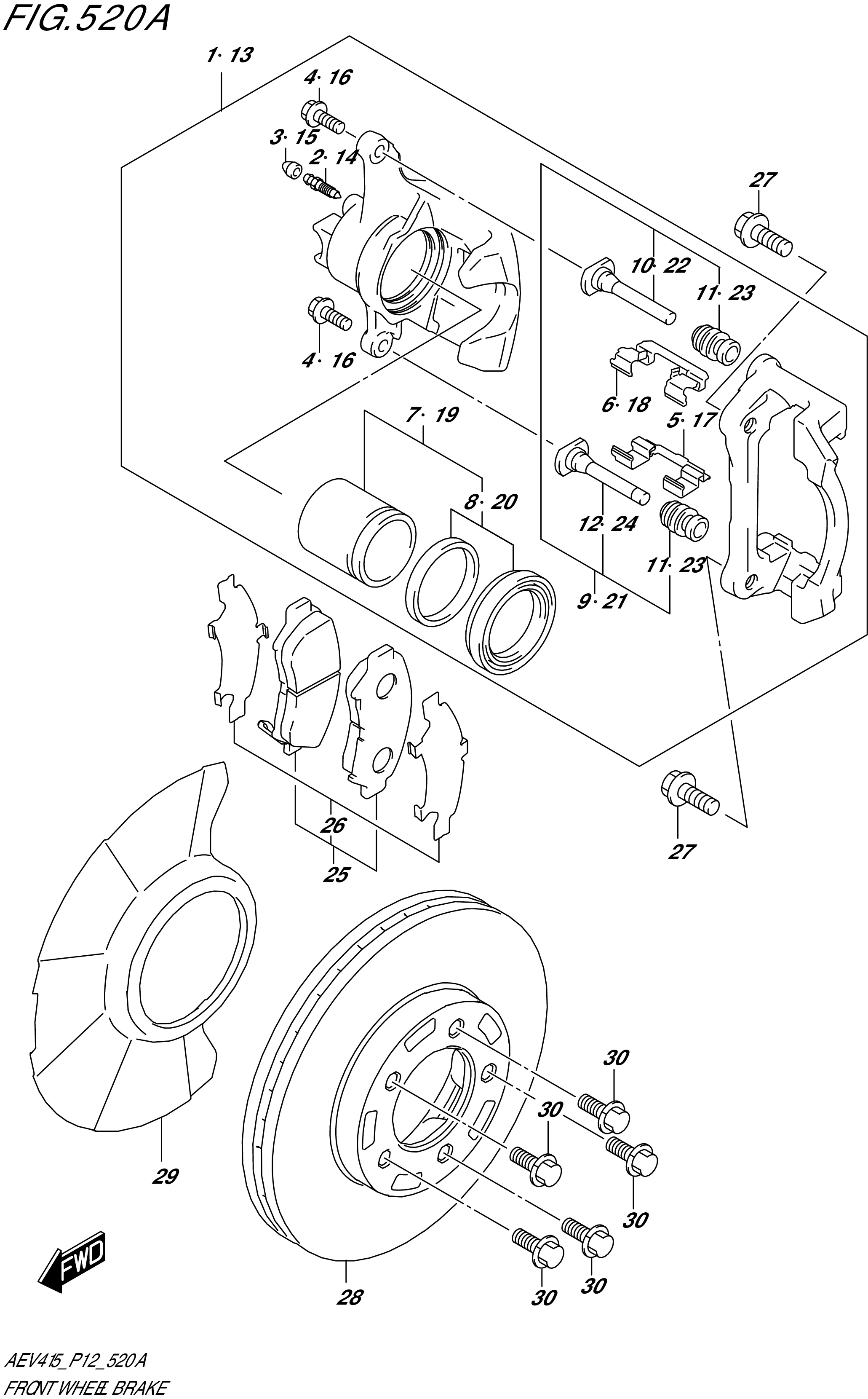 FIG. 520A - FRONT WHEEL BRAKE