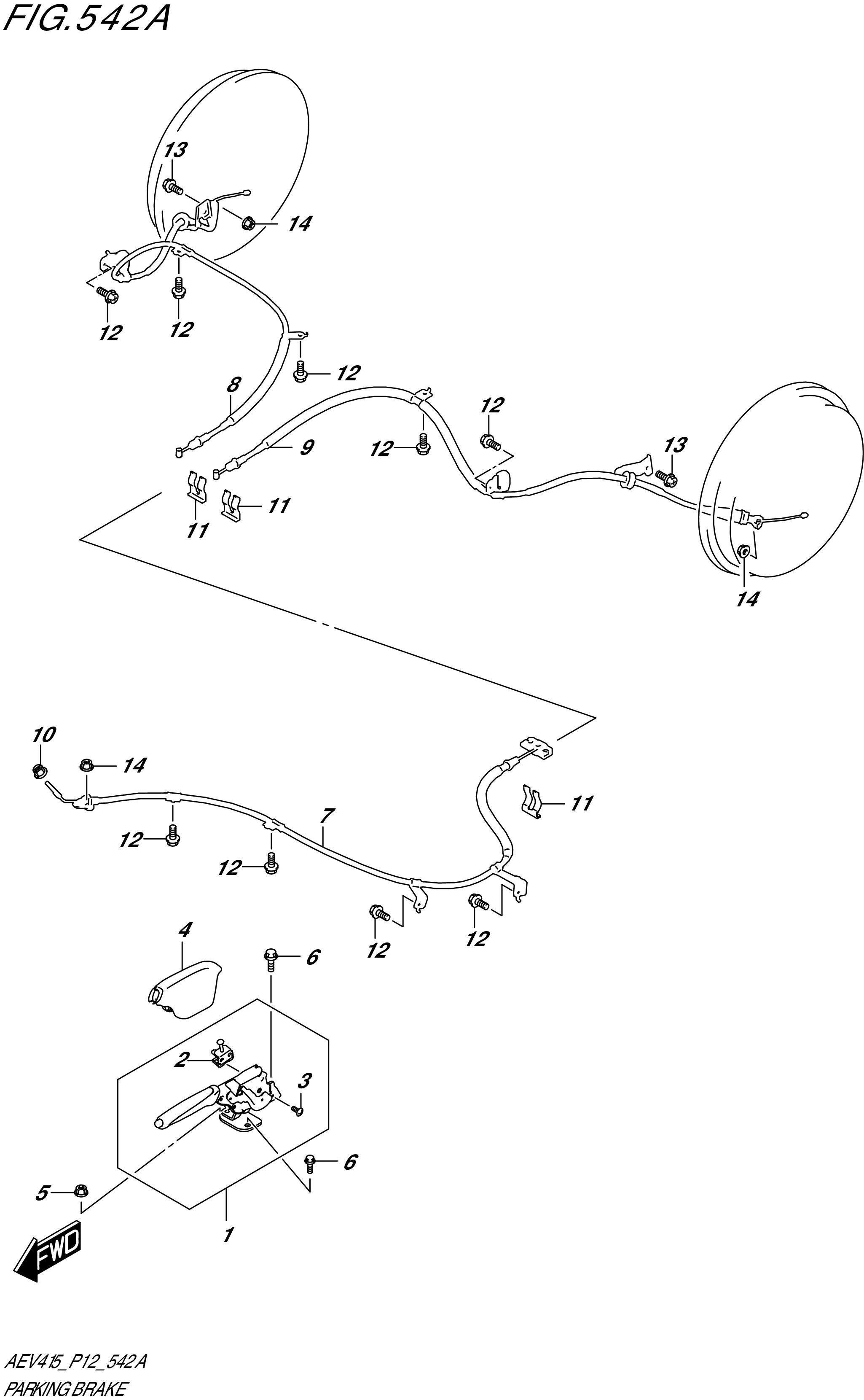 FIG. 542A - PARKING BRAKE