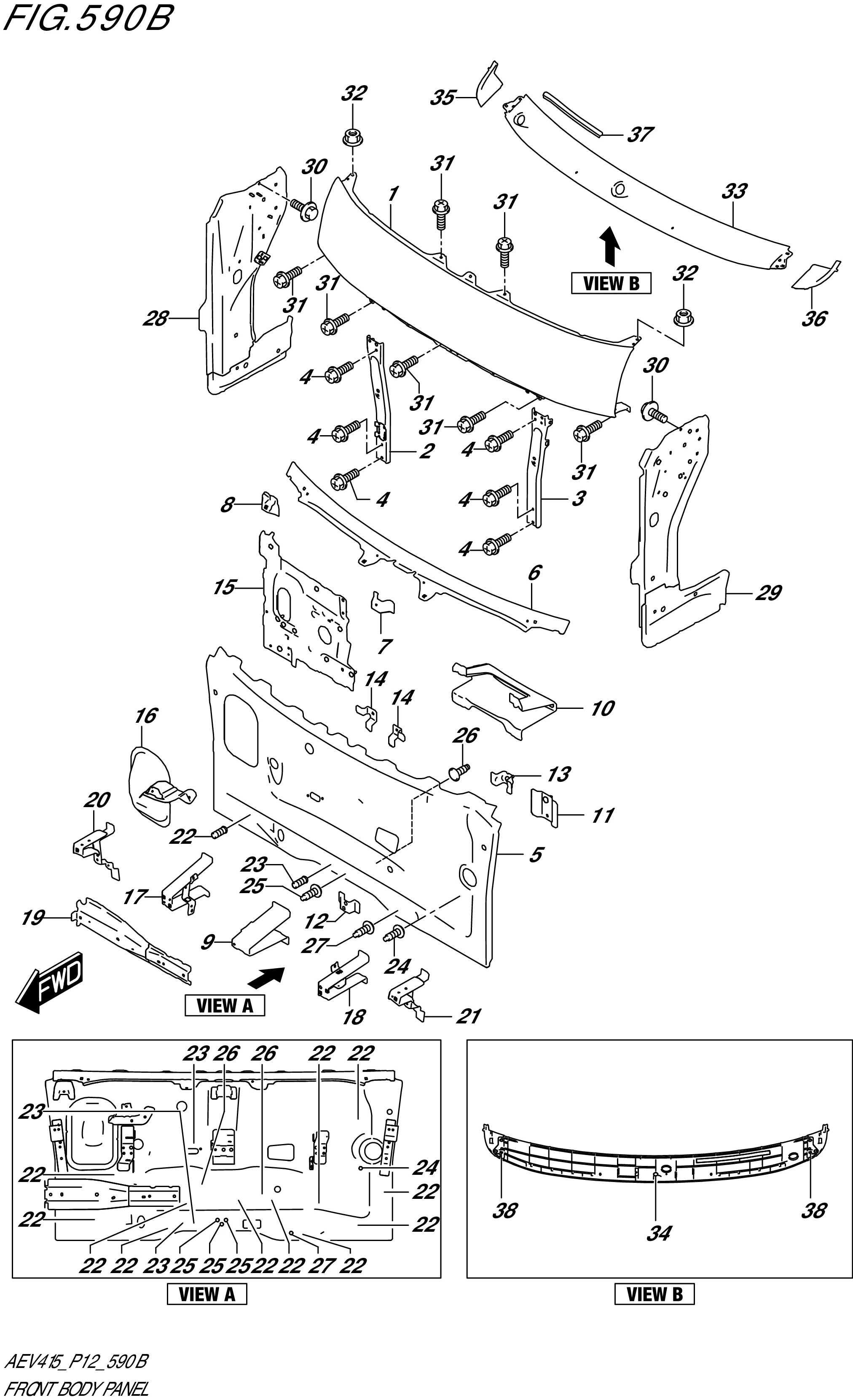 FIG. 590B - FRONT BODY PANEL (W_MN_AC)