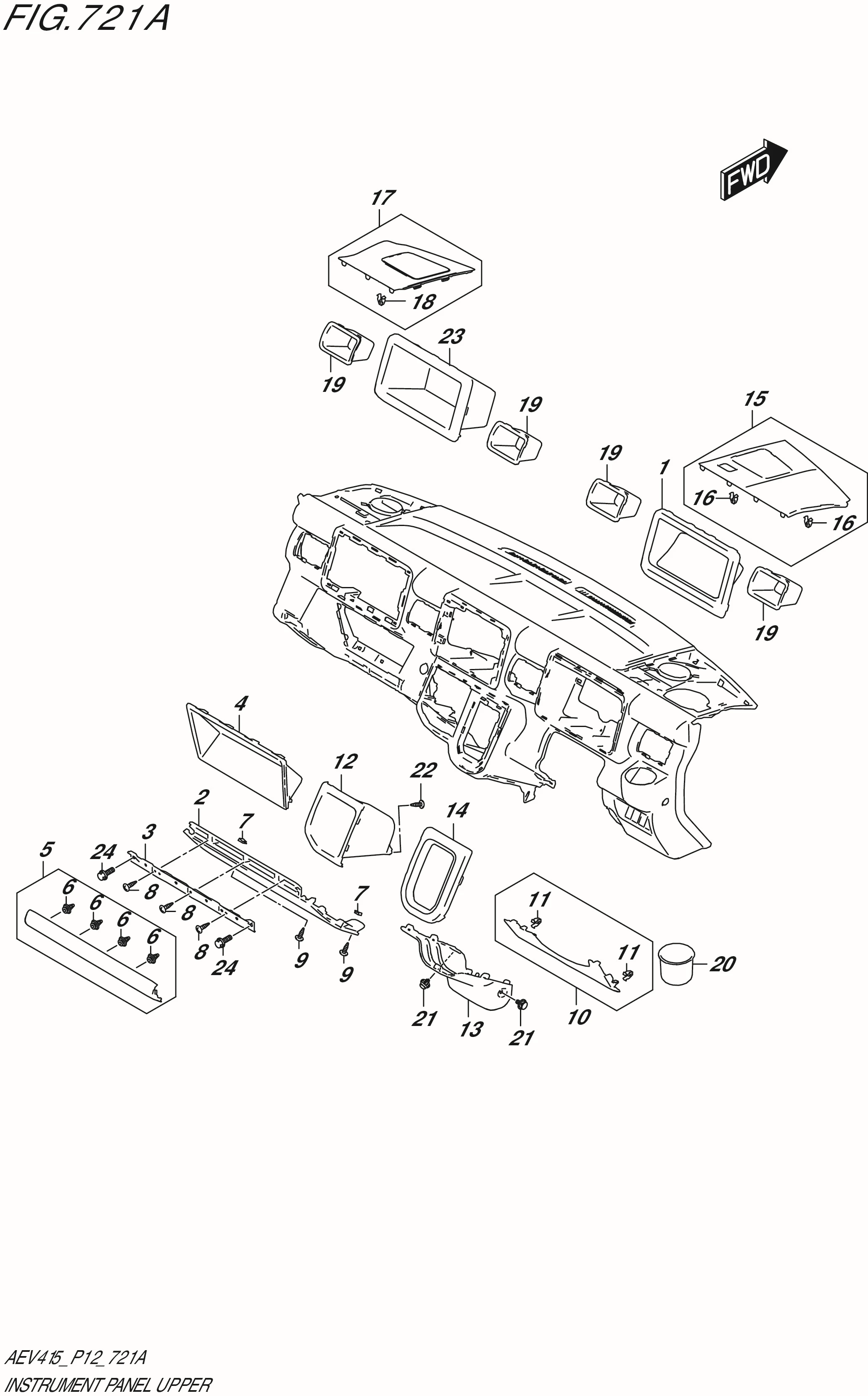 FIG. 721A - INSTRUMENT PANEL UPPER (N_AC)