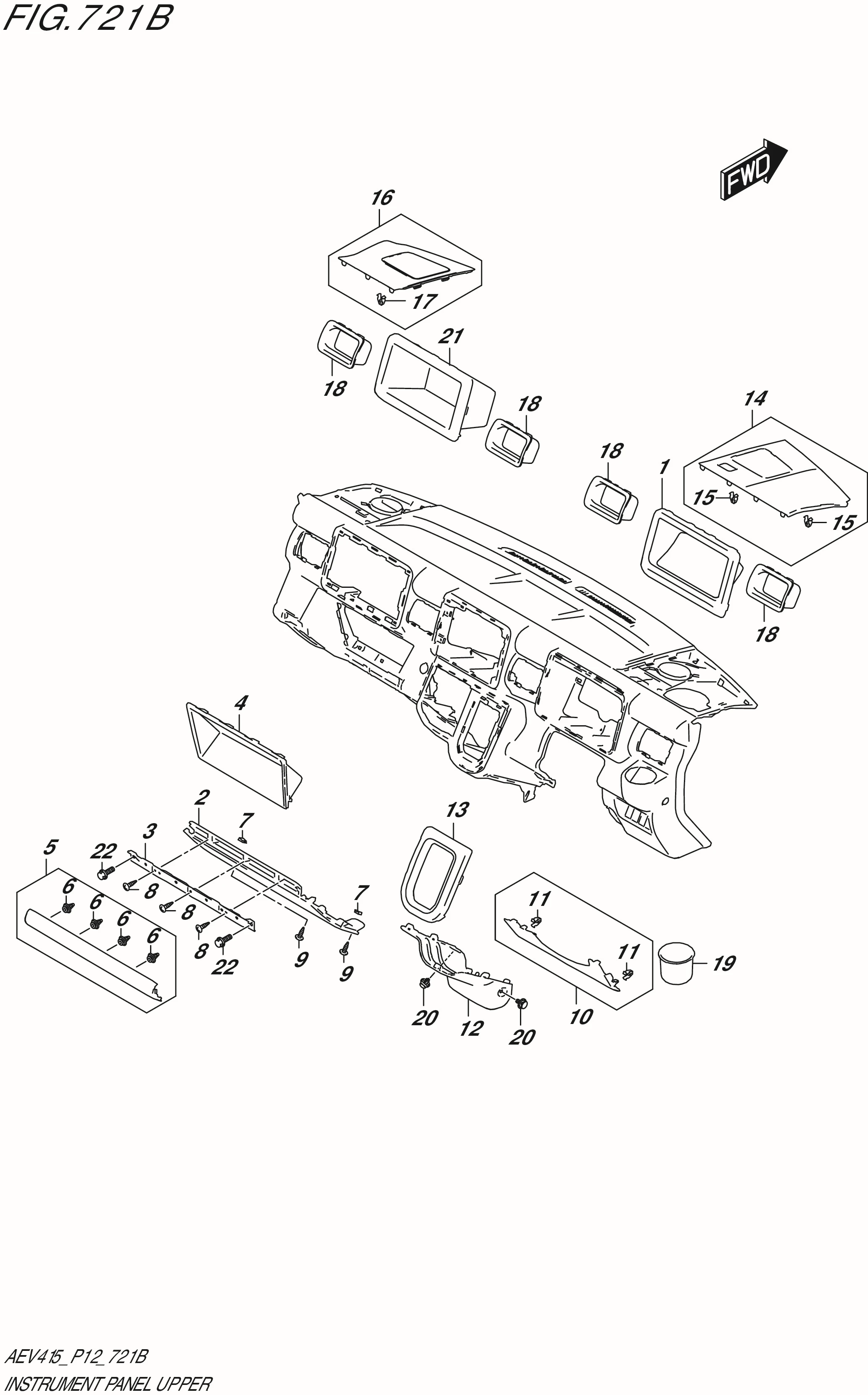 FIG. 721B - INSTRUMENT PANEL UPPER (W_MN_AC)