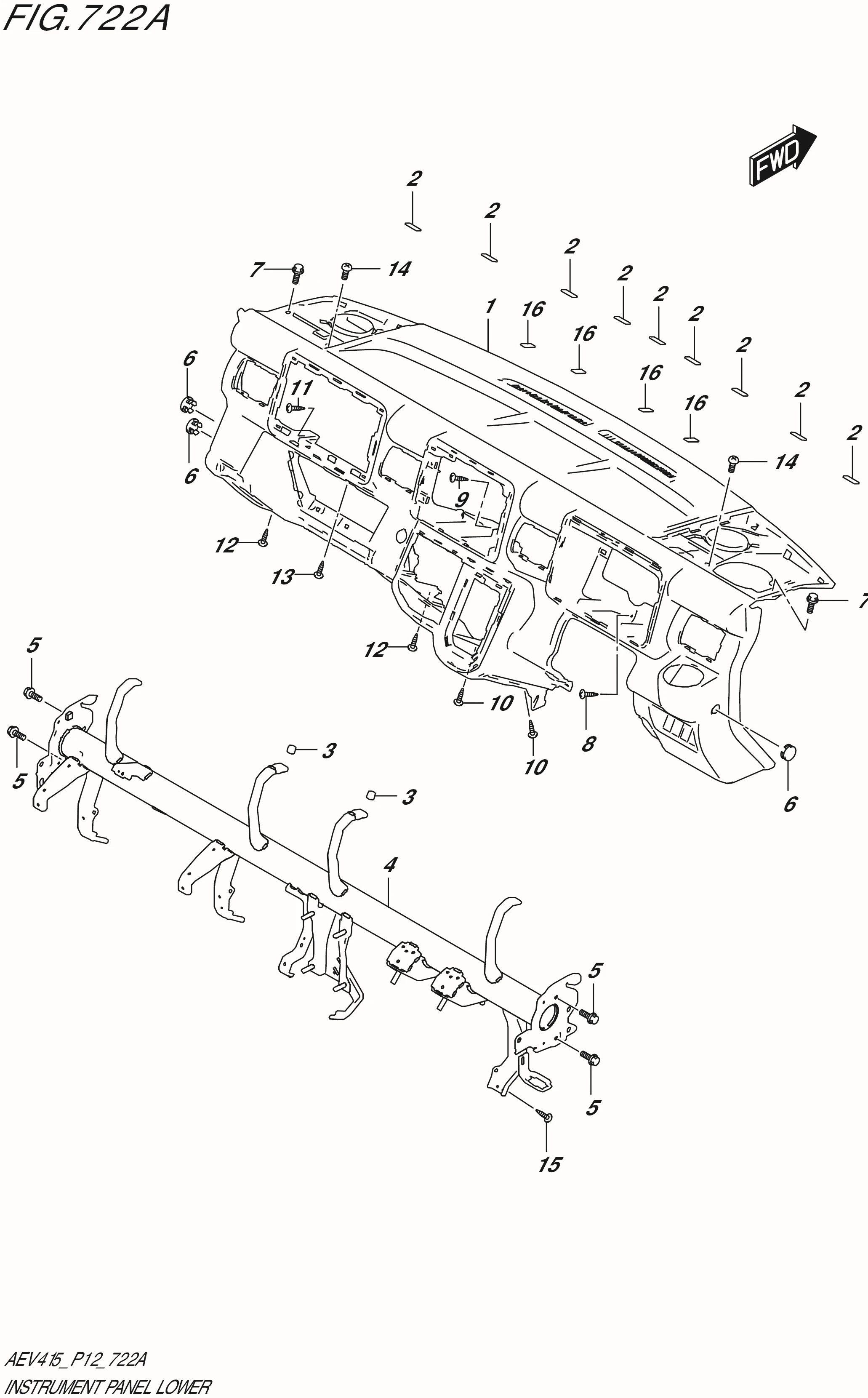 FIG. 722A - INSTRUMENT PANEL LOWER