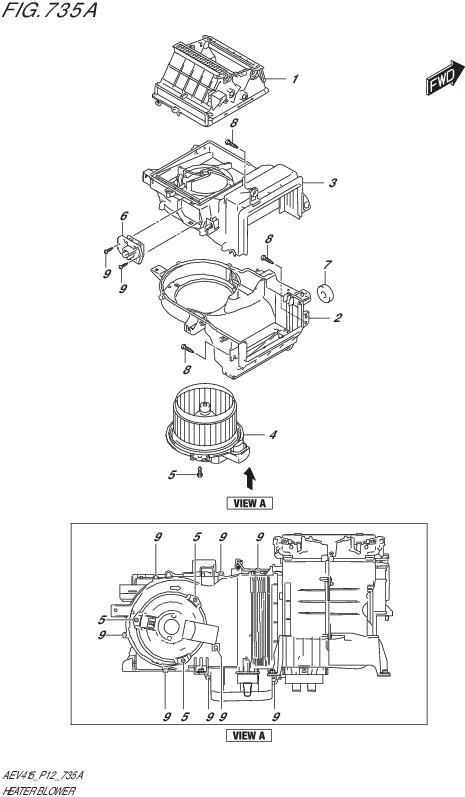 FIG. 735A - HEATER BLOWER (W_MN_AC)