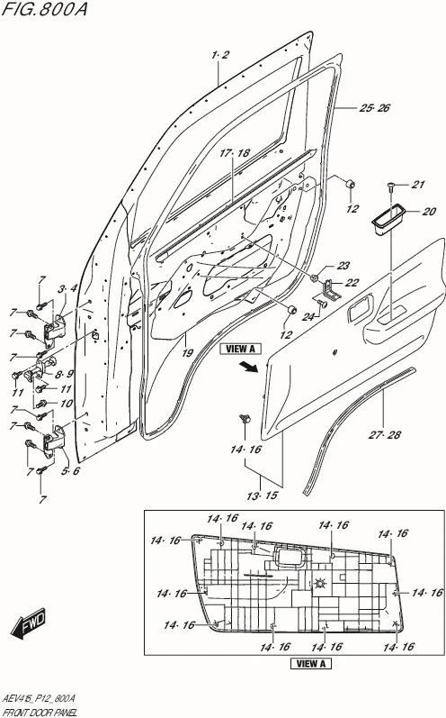 FIG. 800A - FRONT DOOR PANEL