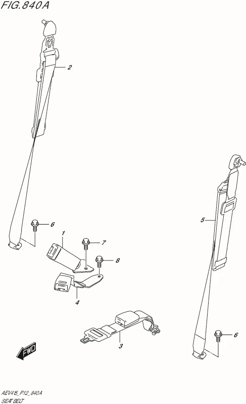 FIG. 840A - SEAT BELT
