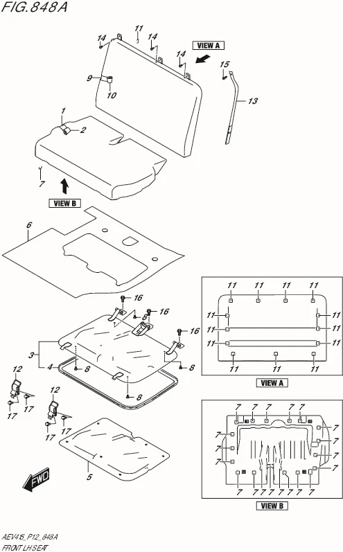 FIG. 848A - FRONT LH SEAT