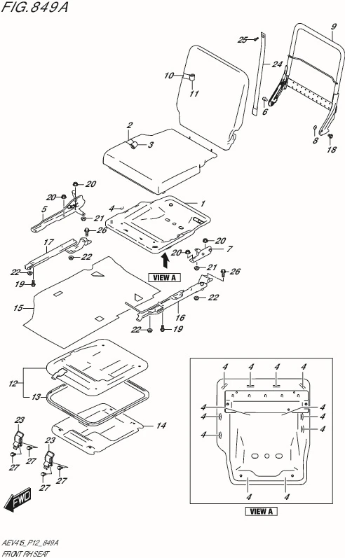 FIG. 849A - FRONT RH SEAT