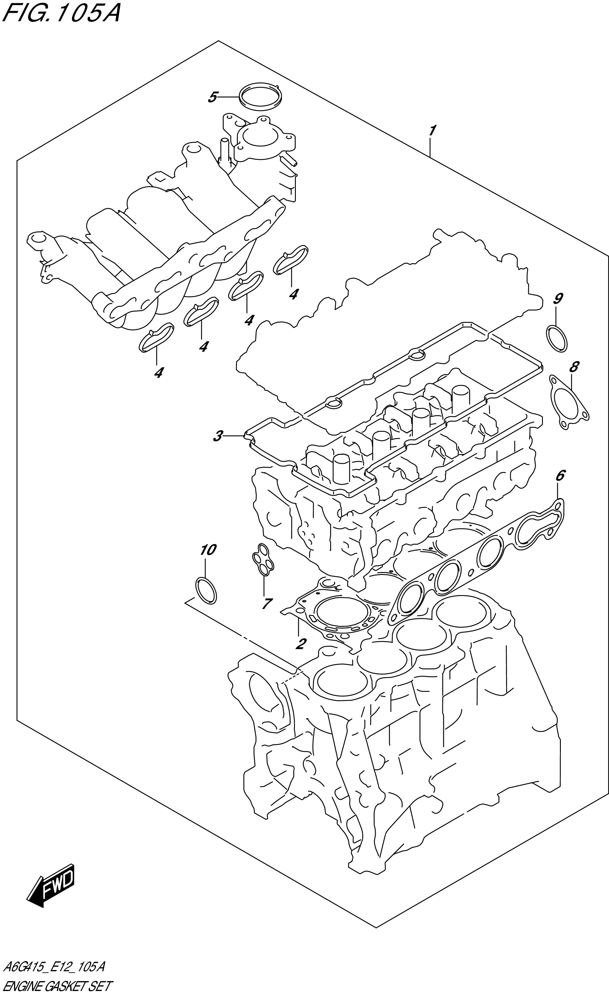 FIG. 105A - ENGINE GASKET SET