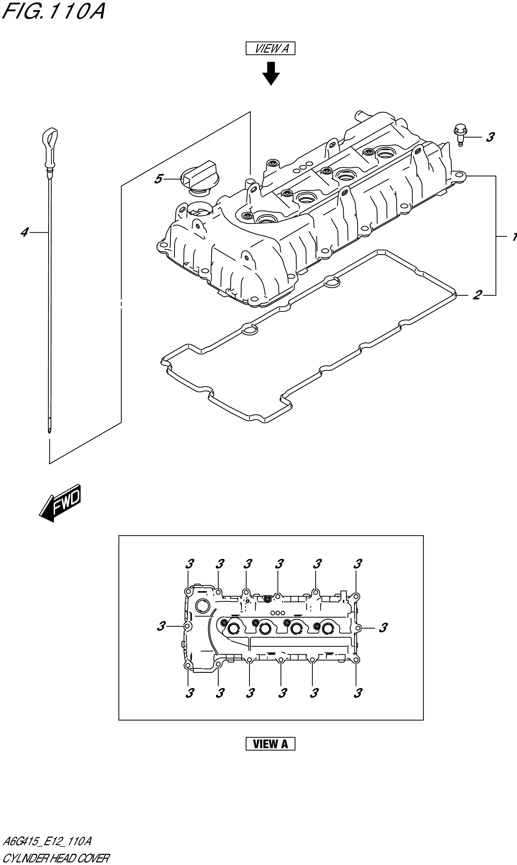FIG. 110A - CYLINDER HEAD COVER