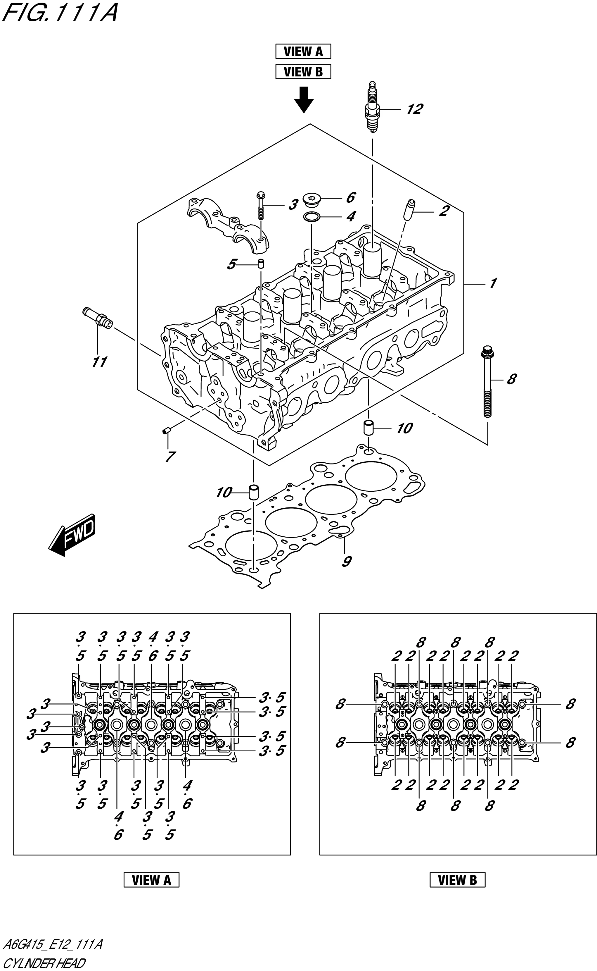 FIG. 111A - CYLINDER HEAD