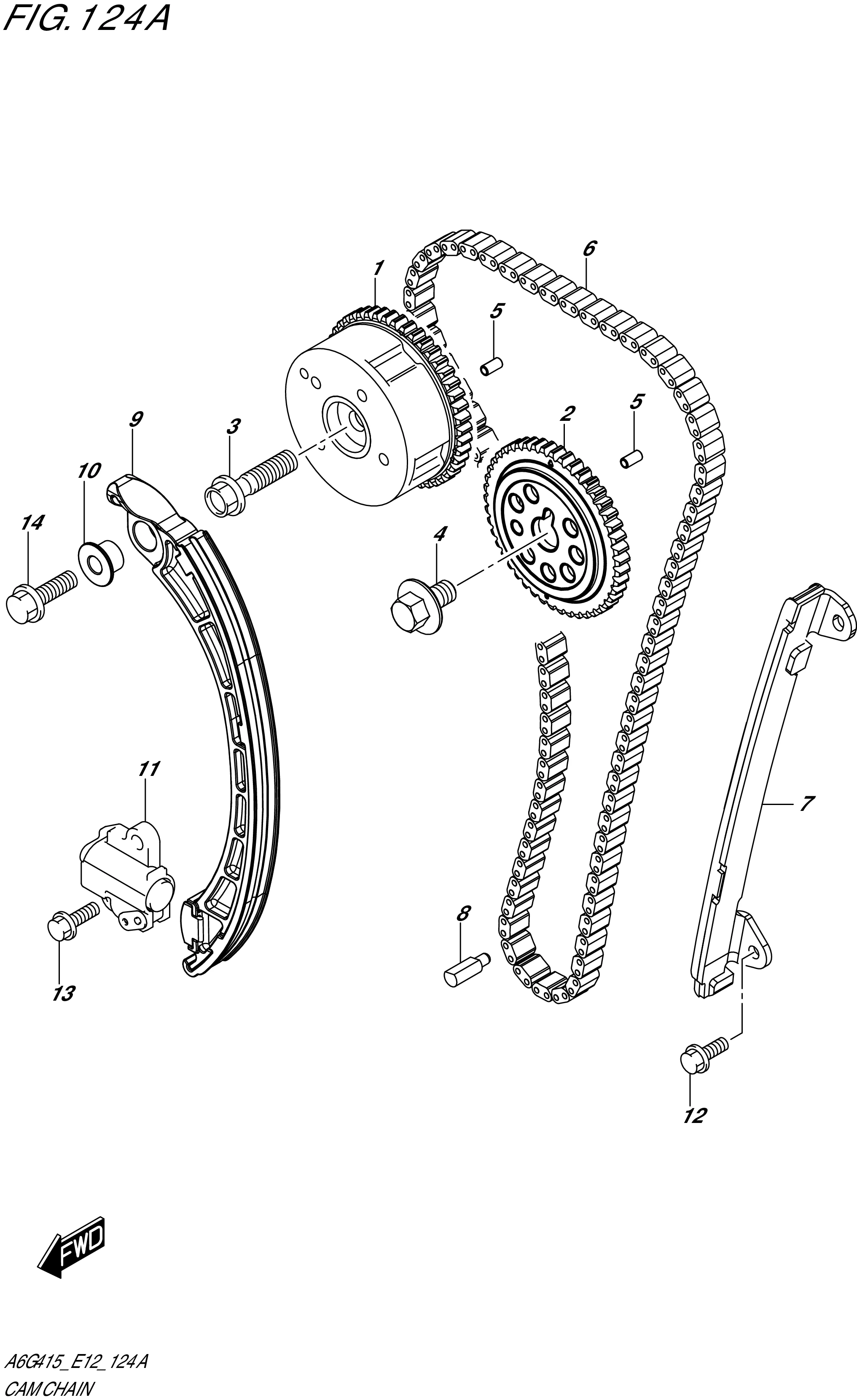 FIG. 124A - CAM CHAIN