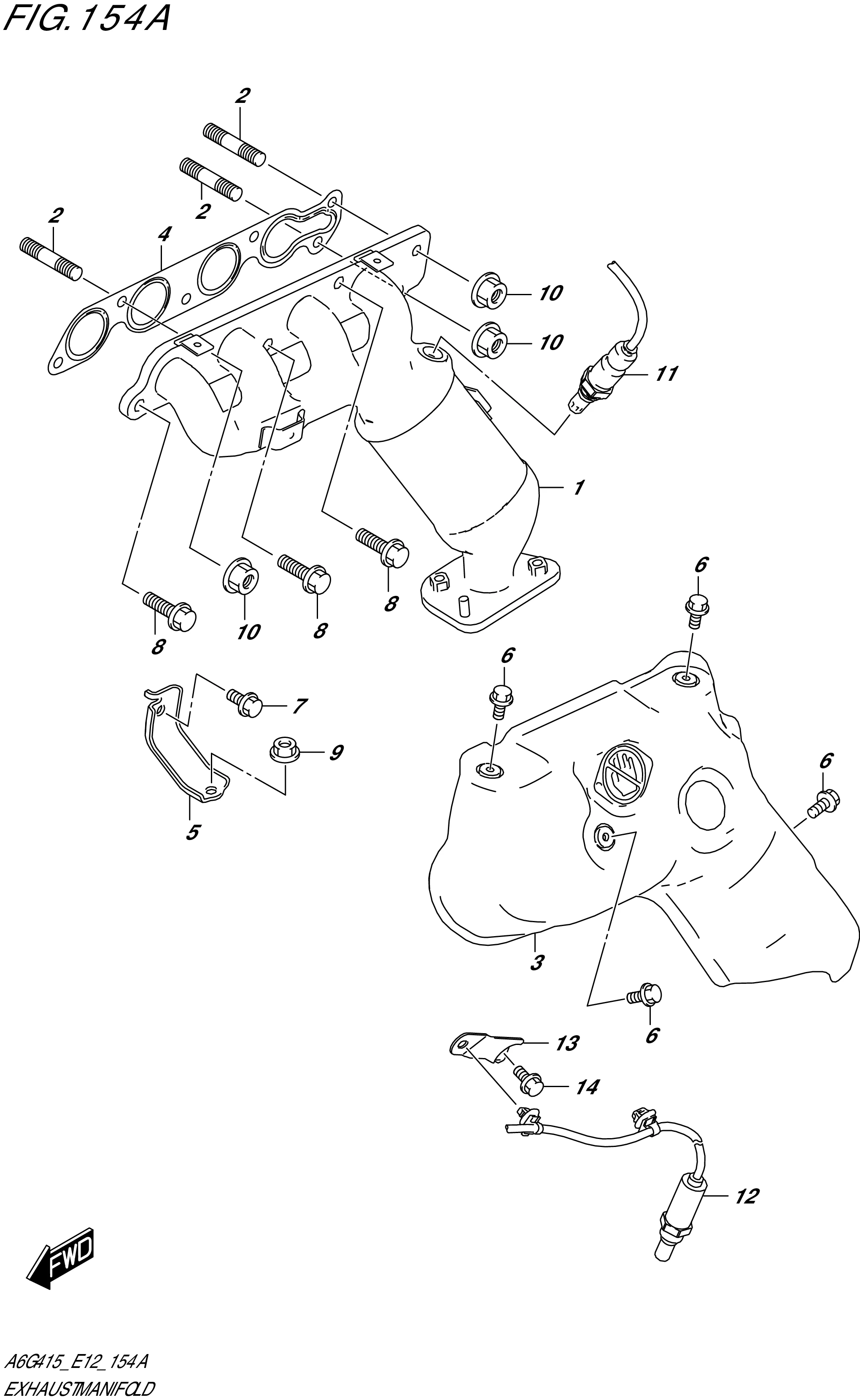 FIG. 154A - EXHAUST MANIFOLD