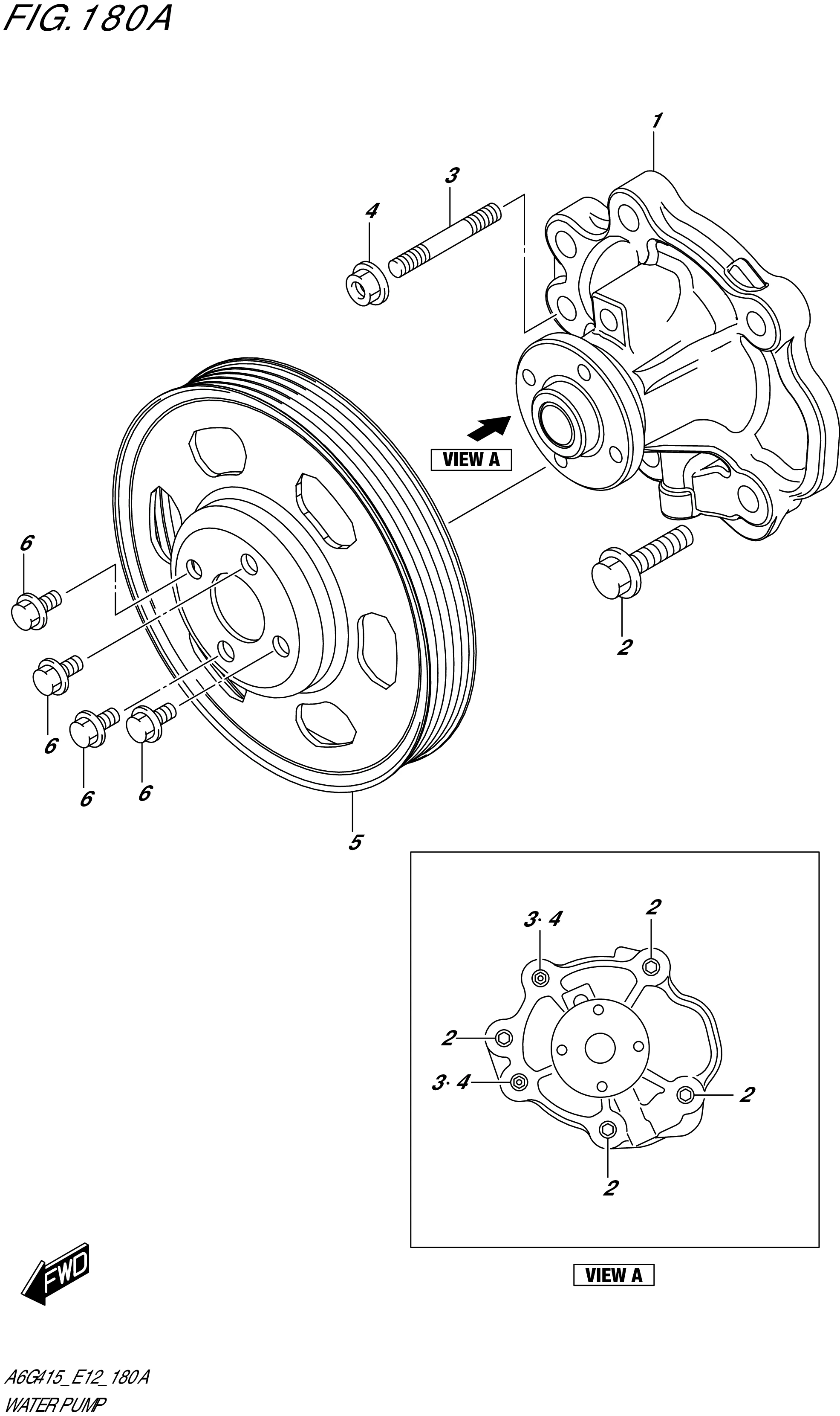 FIG. 180A - WATER PUMP