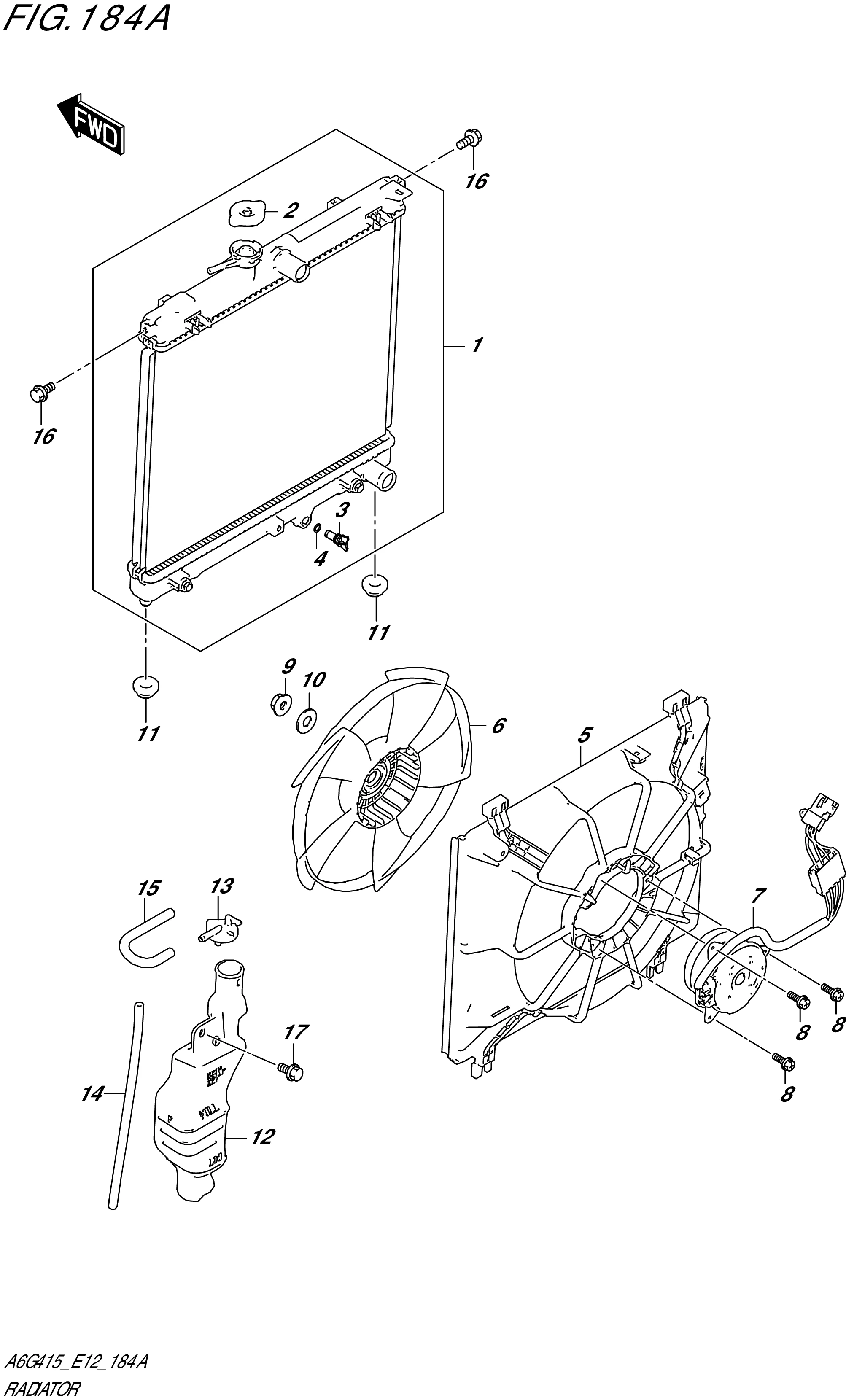 FIG. 184A - RADIATOR (5MT)