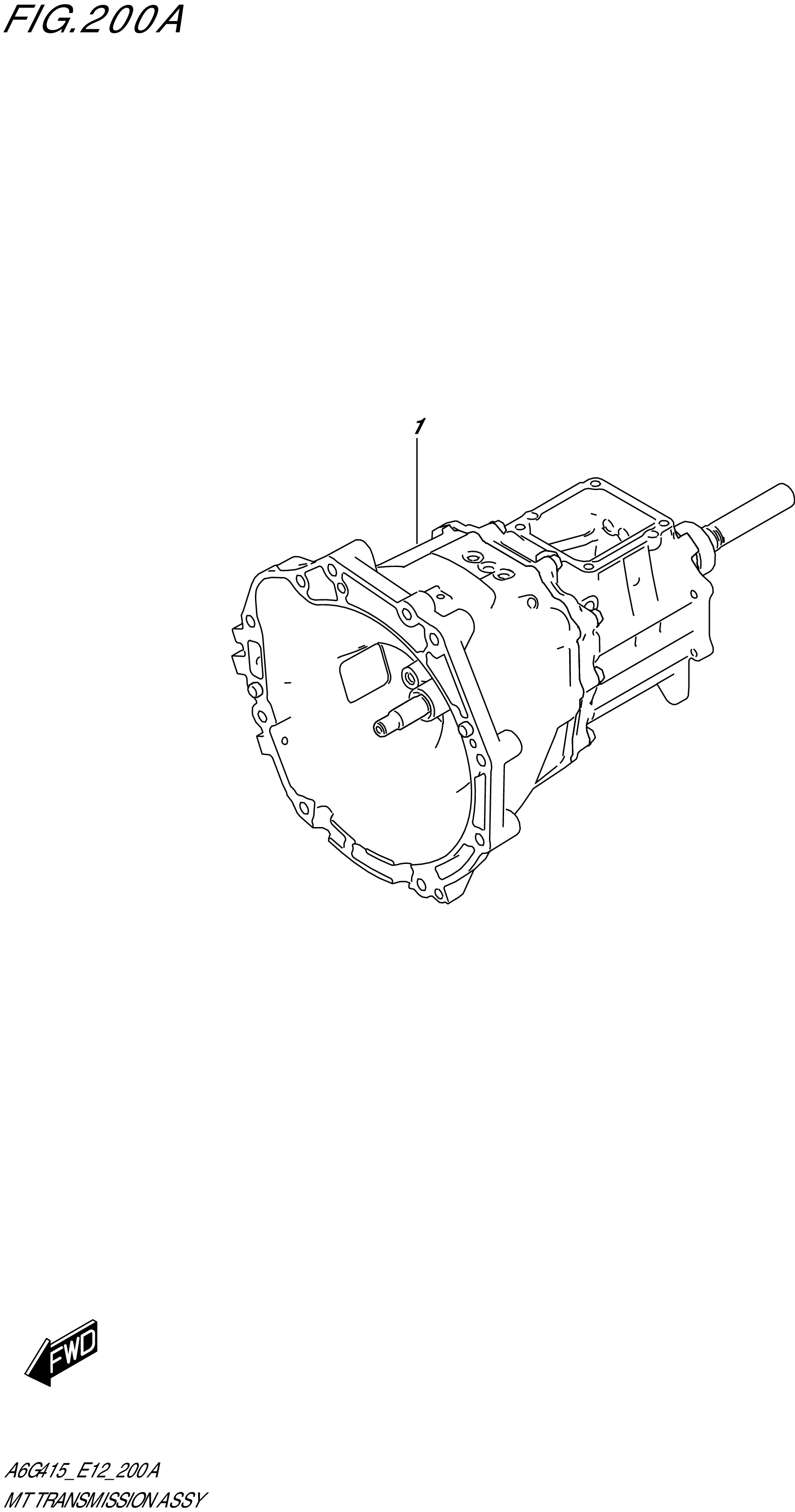 FIG. 200A - MT TRANSMISSION ASSY (5MT)