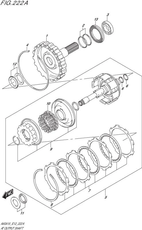 FIG.222A-AT OUTPUT SHAFT (4AT)