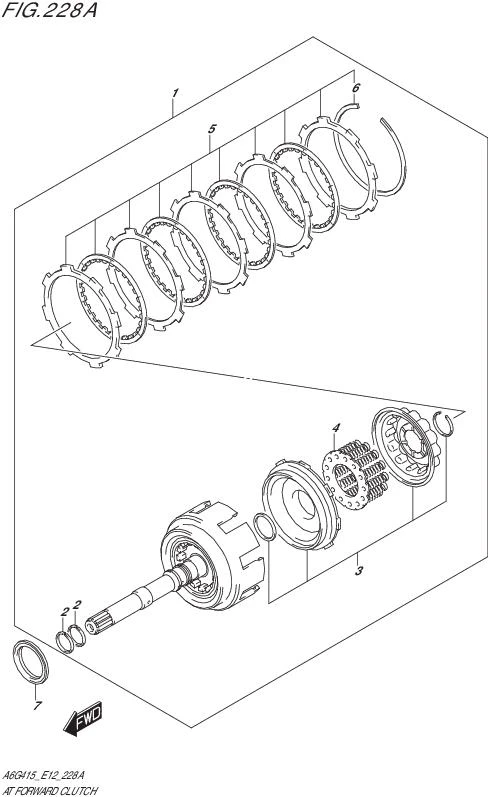 FIG.228A-AT FORWARD CLUTCH (4AT)