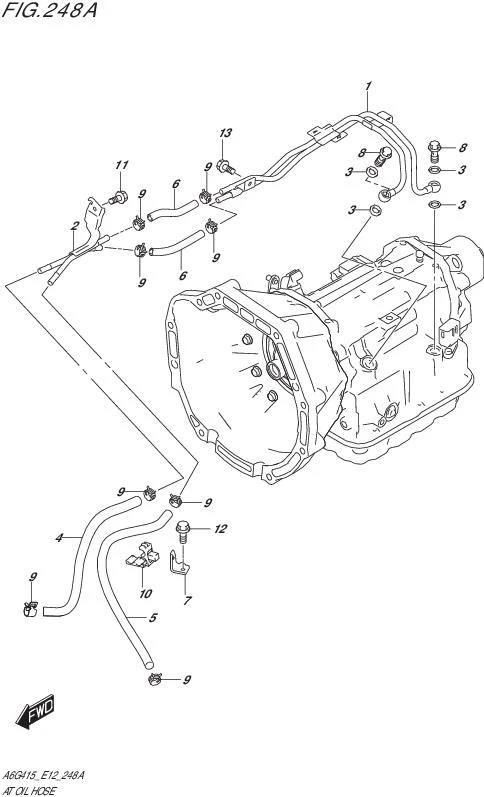 FIG.248A-AT OIL HOSE (4AT)