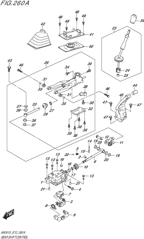 FIG.260A-GEAR SHIFT CONTROL (5MT)