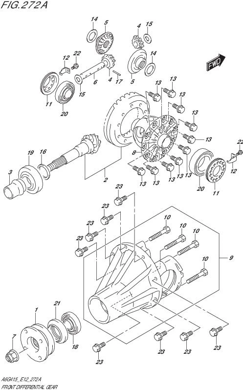 FIG.272A-FRONT DIFFERENTIAL GEAR