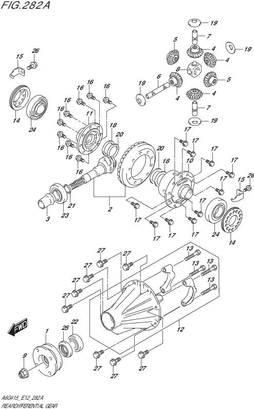 FIG.282A-REAR DIFFERENTIAL GEAR