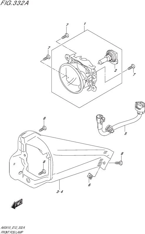 FIG.332A-FRONT FOG LAMP